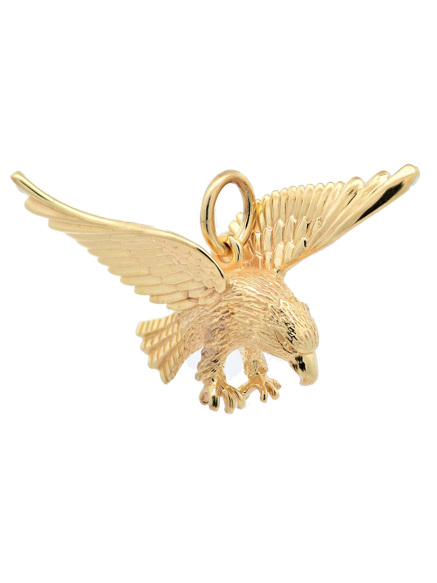 HOPLO Kettenanhänger Kettenanhänger Gold Anhänger Adler massiv 333 - 8 Karat Gold