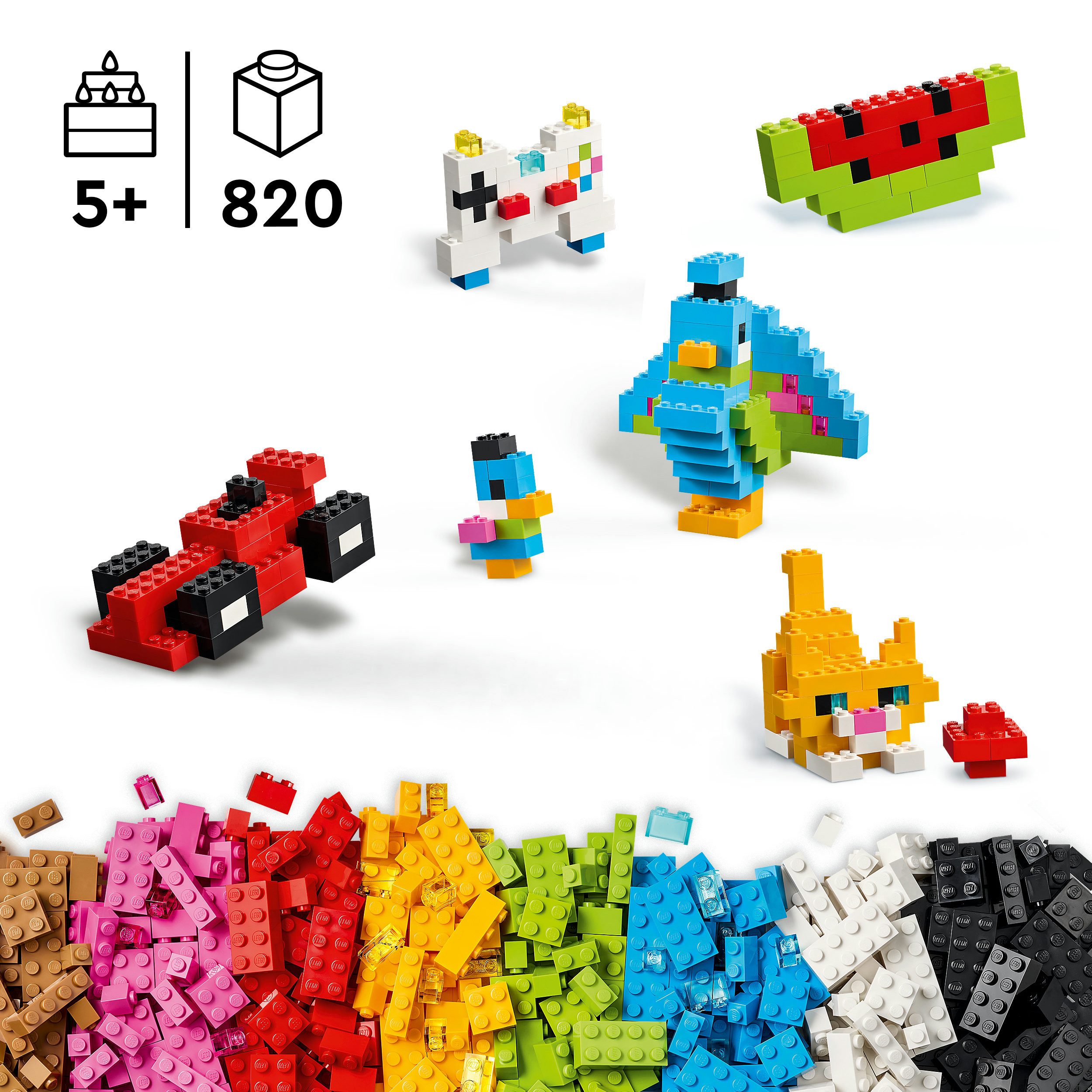 LEGO® Kreative Bunte Steine (11045), LEGO Classic Konstruktionsspielsteine, (820 St), Made in Europe
