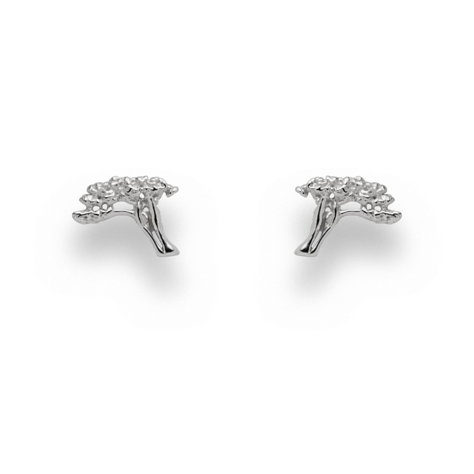 DUR Paar Ohrstecker O5371 Windflüchter 925 Silber Damen 10 x 9 mm