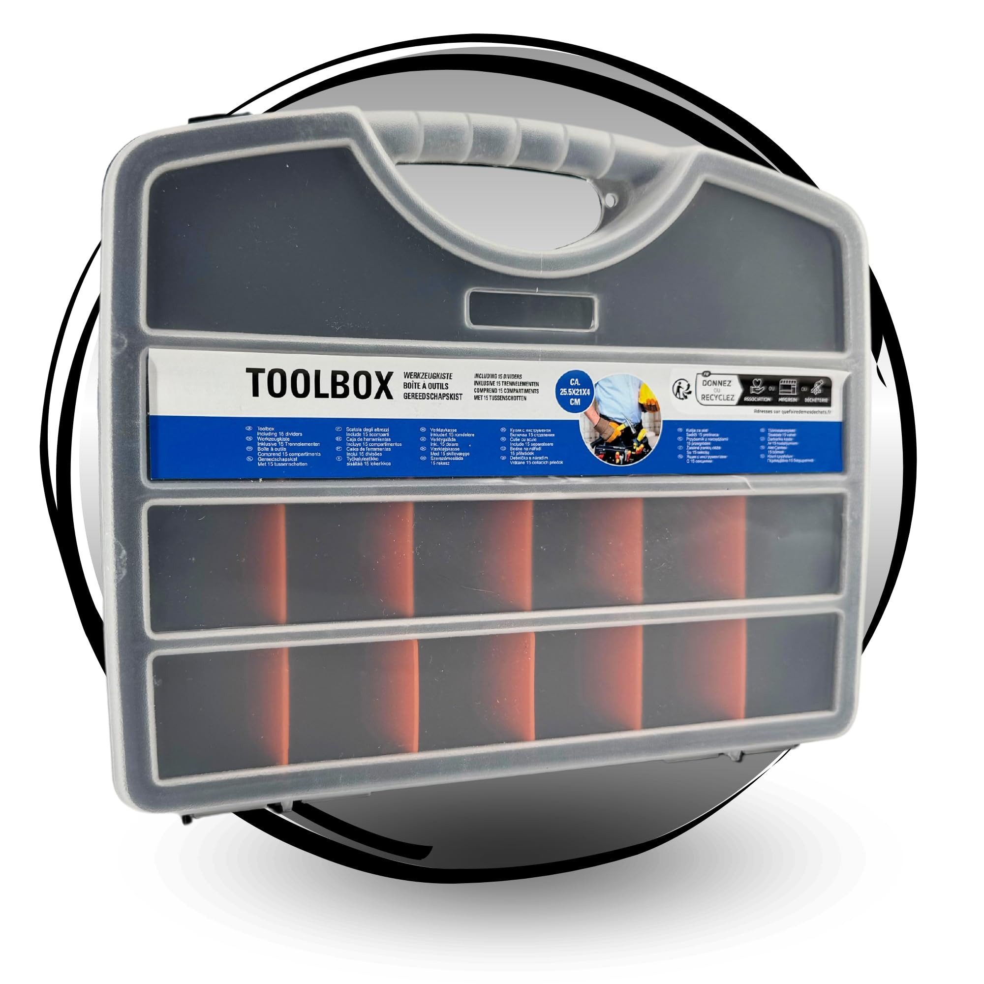 TronicXL Werkzeugkoffer Sortimentskasten Kleinteile aufbewahrungsbox Kleinteilemagazin Leer (1 St)