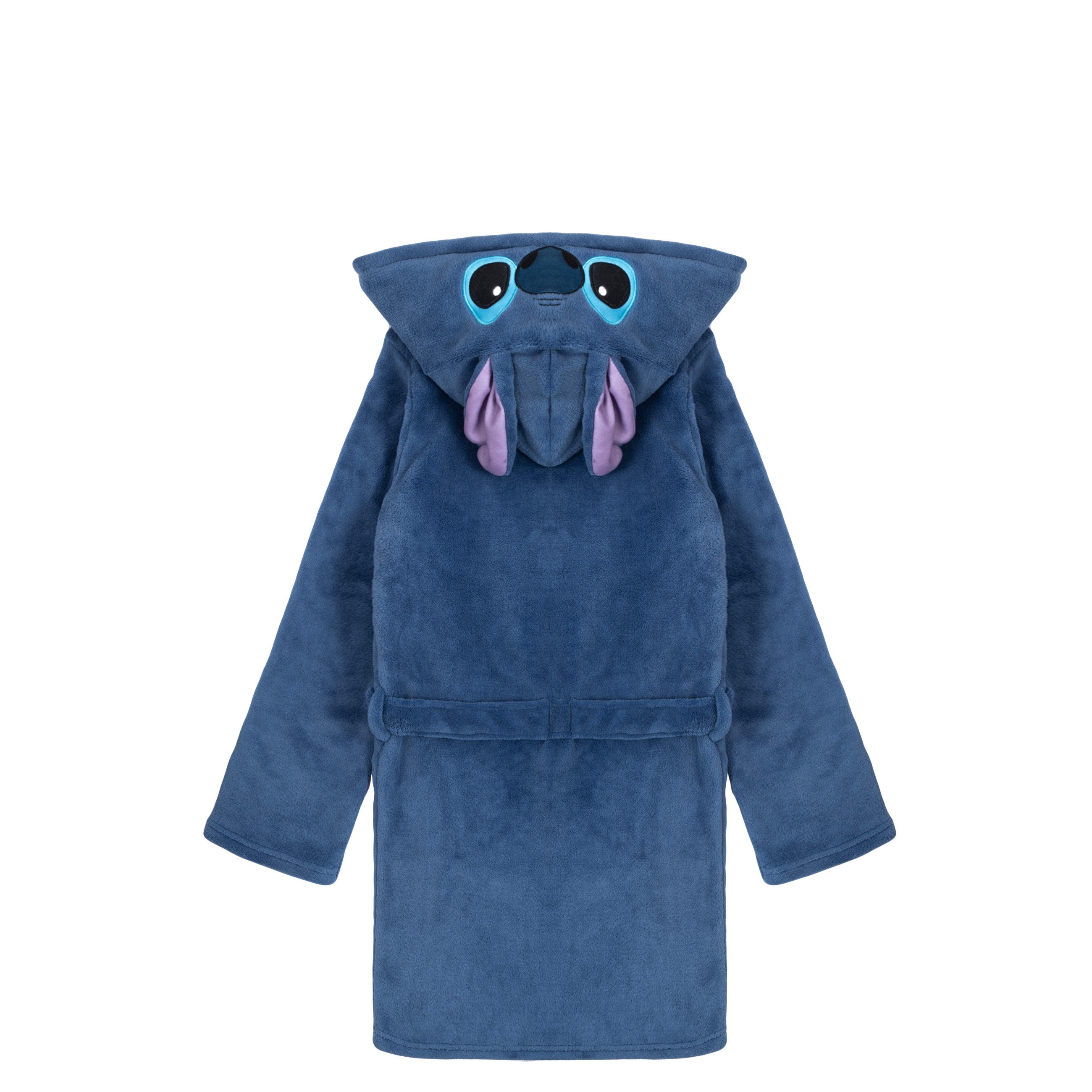 Lilo & Stitch Damenbademantel Disney Lilo & Stitch Bademantel Damen Fleece mit Kapuze Teens, Kapuze, Bindegürtel – Bild 3 von 4