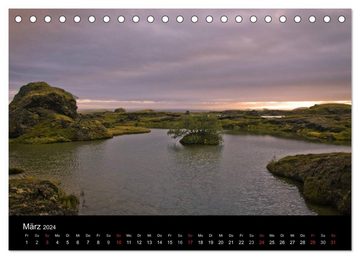 CALVENDO Wandkalender Island (Tischkalender 2024 DIN A5 quer), CALVENDO Monatskalender
