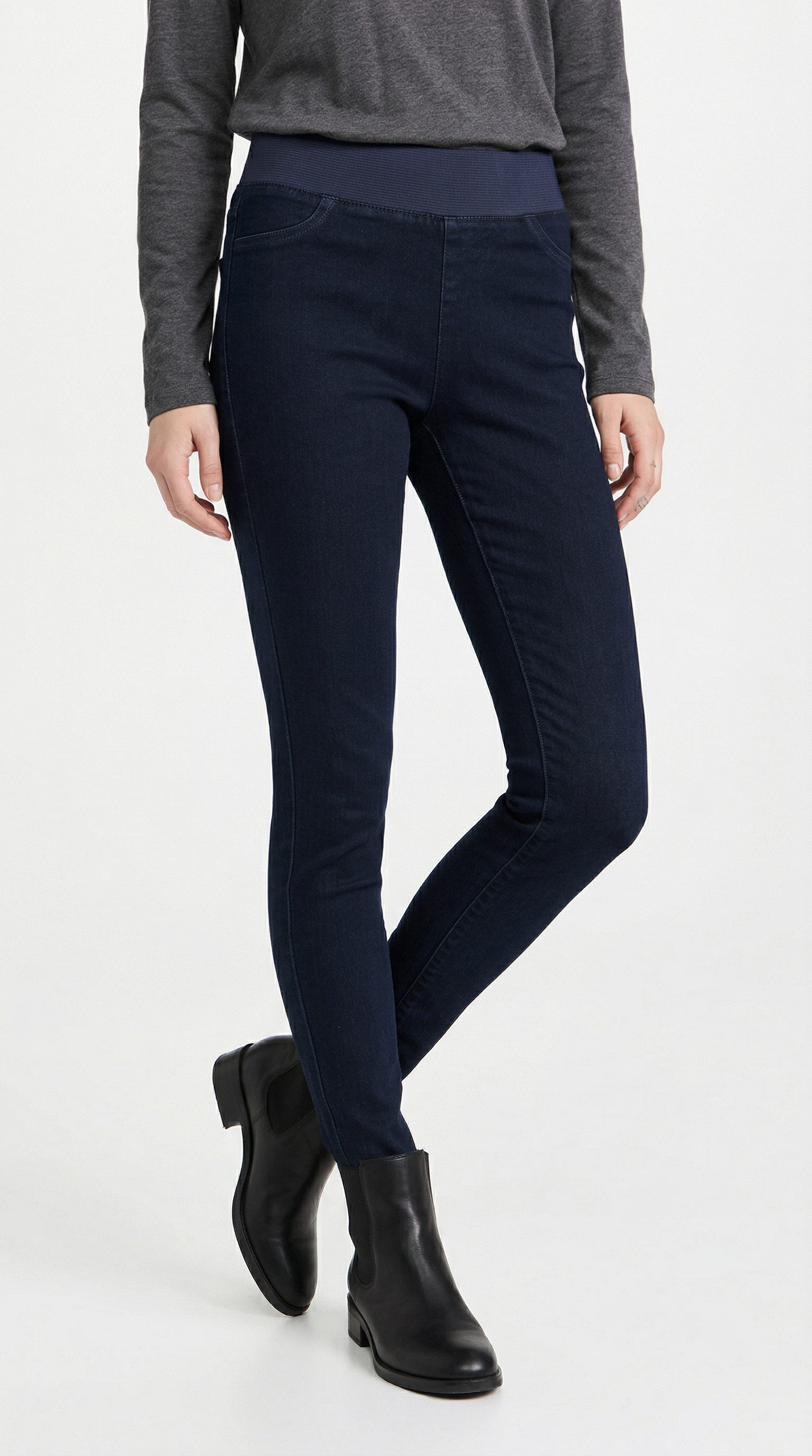 FREEQUENT Jeansjeggings FQSHANTAL-PA-DENIM mit extra breitem elastischem Bund