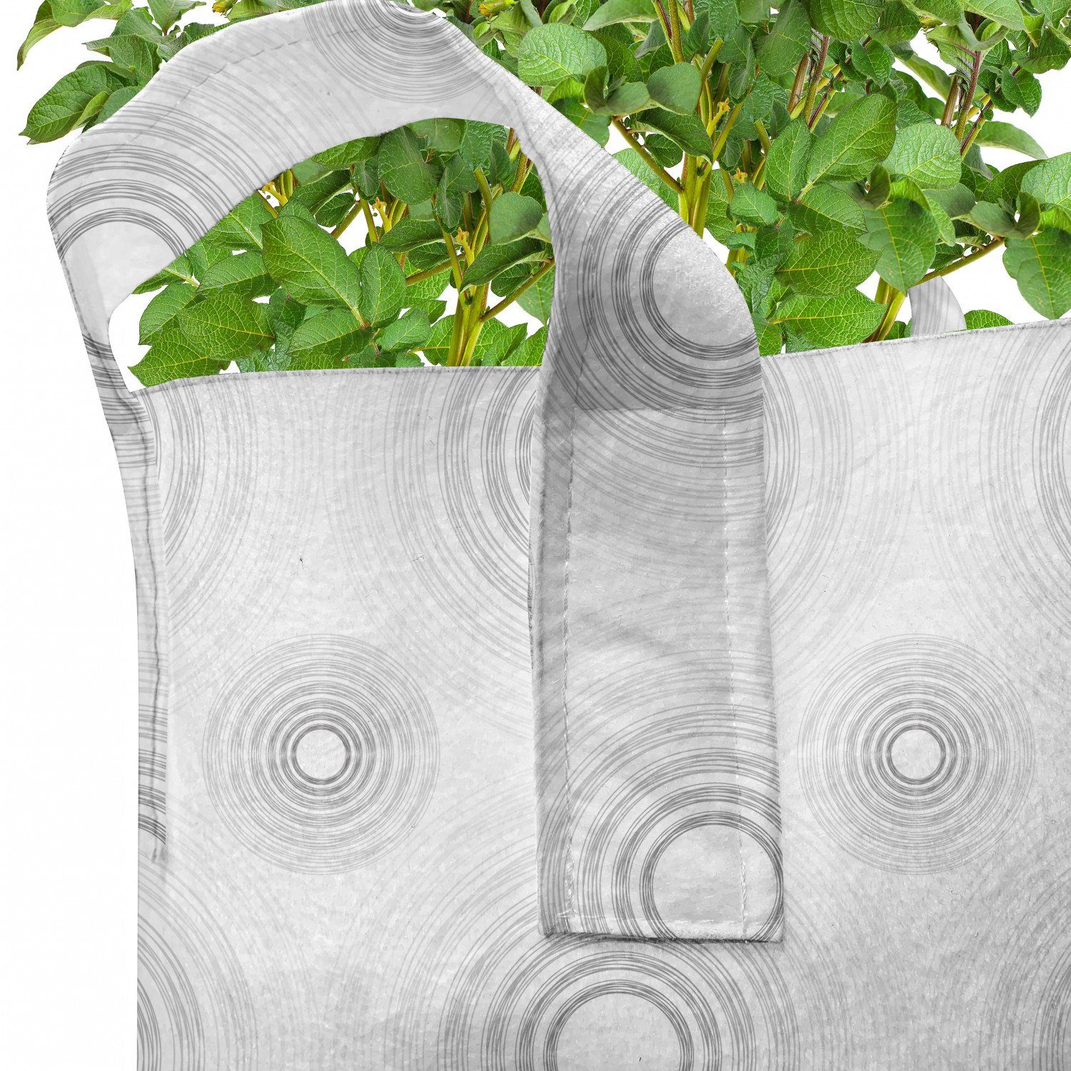 Pflanzen, für Flüchtiges Pflanzkübel Griffen hochleistungsfähig Stofftöpfe Geometric Design mit Abakuhaus Grau