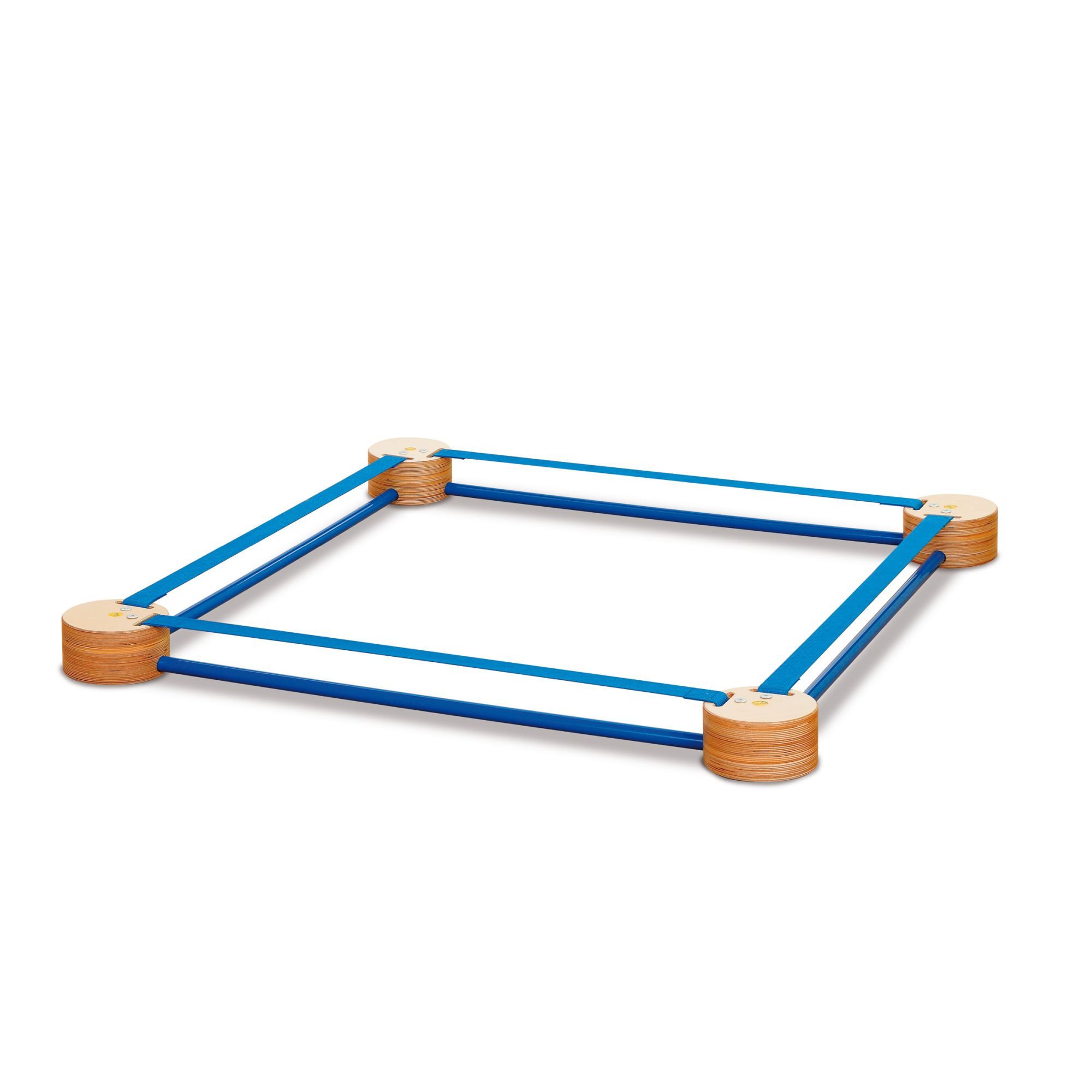 Erzi® Outdoor-Spielzeug, Birkensperrholz, Set (14-tlg) Slackspot Square zum spielen und trainieren von bis zu vier Kindern gl