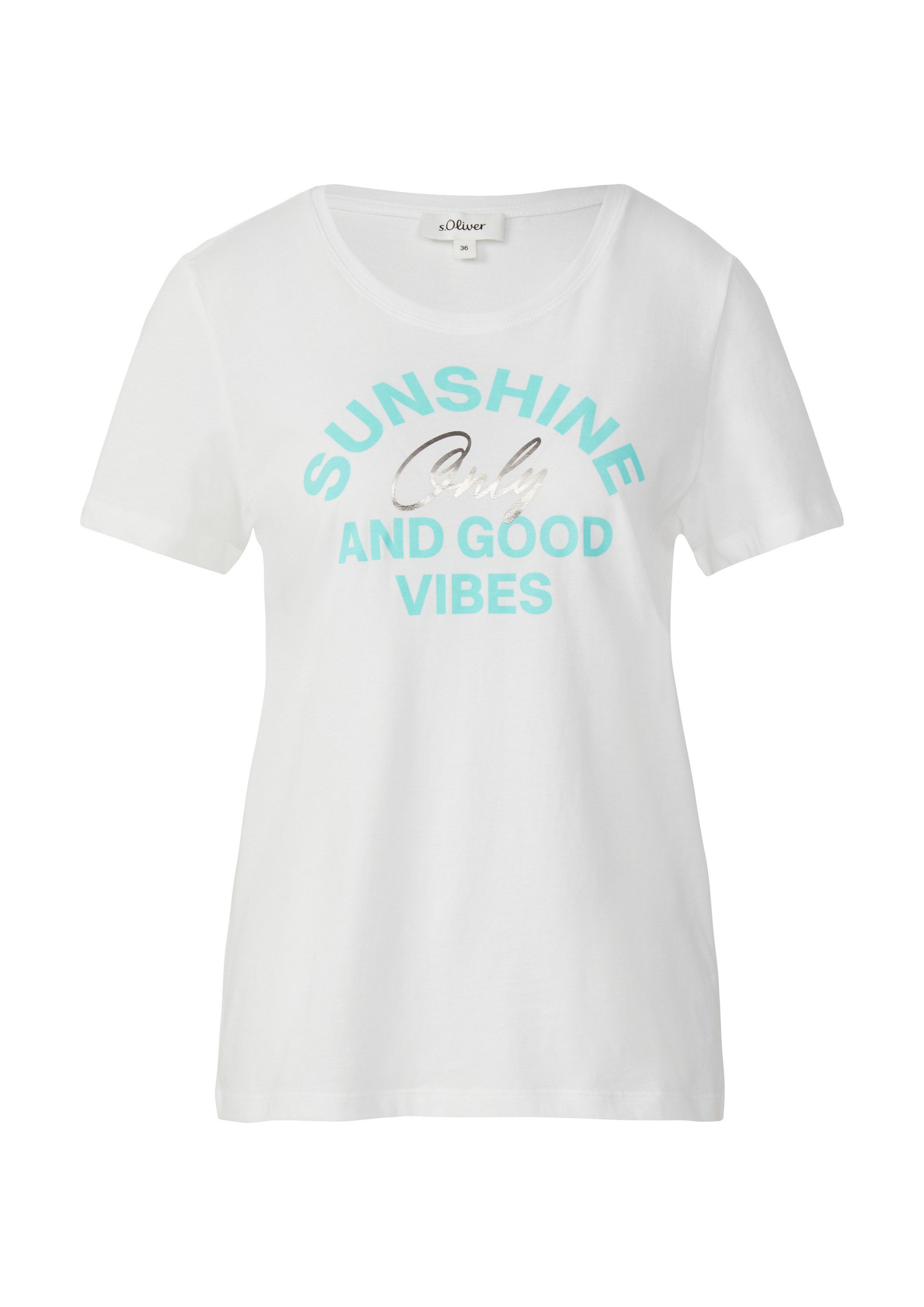 s.Oliver Kurzarmshirt T-Shirt Jersey-T-Shirt mit Frontprint günstig online kaufen