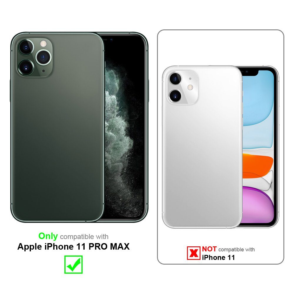 Cadorabo Handyhülle für iPhone 11 PRO MAX Hülle Apple iPhone 11 PRO MAX, Klappbare Handy Schutzhülle - Hülle - mit Standfunktion und Kartenfach