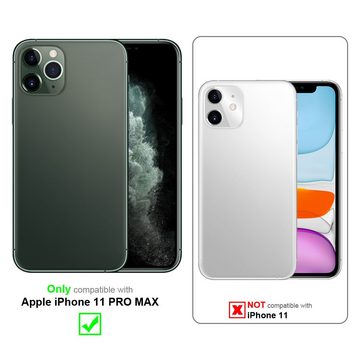 Cadorabo Handyhülle Apple iPhone 11 PRO MAX Apple iPhone 11 PRO MAX, Schutzhülle - TPU Silikon Hülle - mit Kameraschutz und Ring