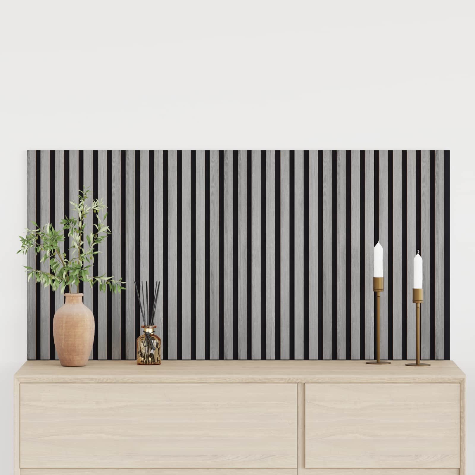 vidaXL Wandpaneel Wandpaneele 2 pcs Grau 60,5 x 60 cm, (2-tlg)