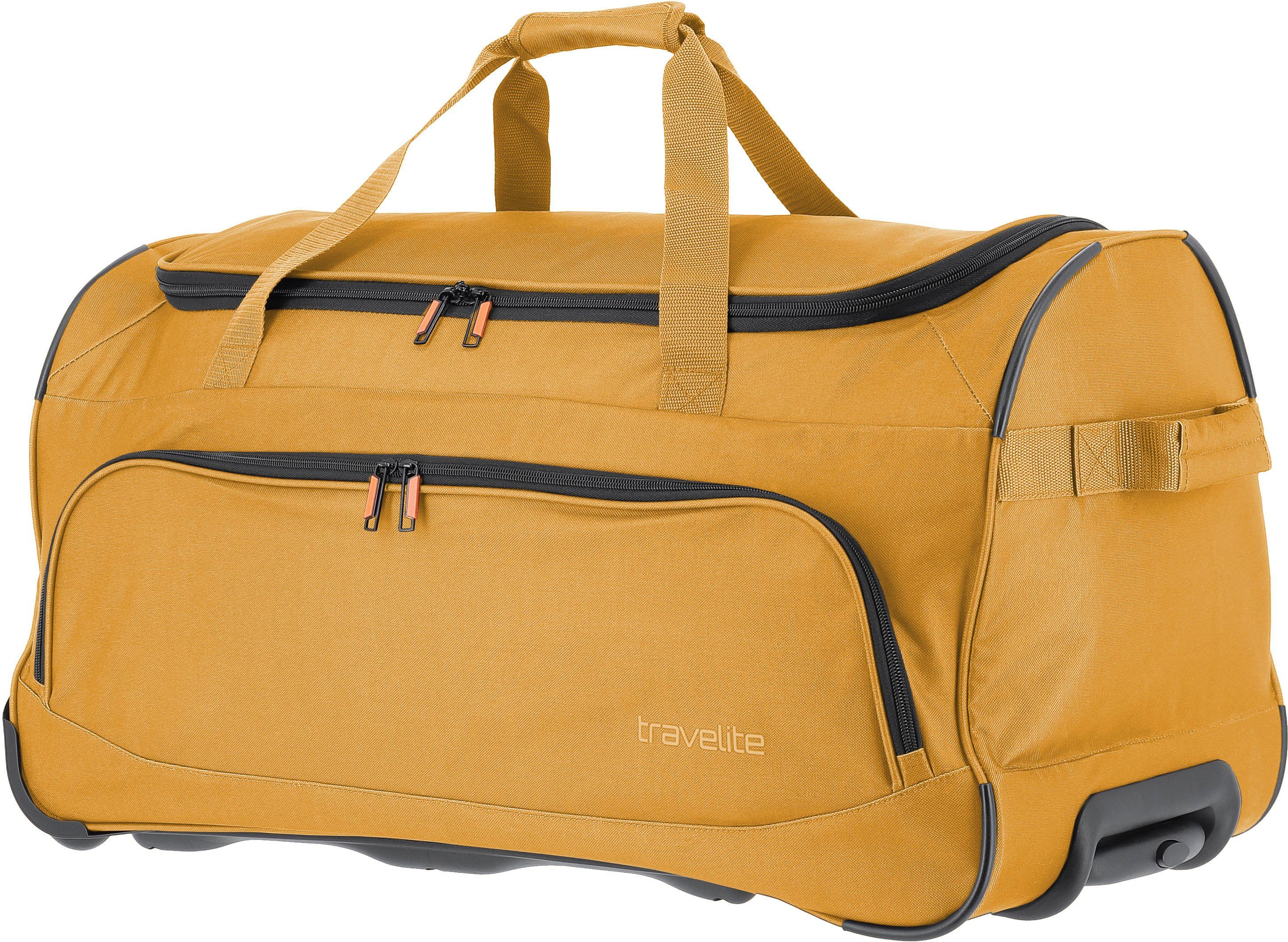 travelite Reisetasche Basics Fresh, mit Rollen 71 gelb, cm