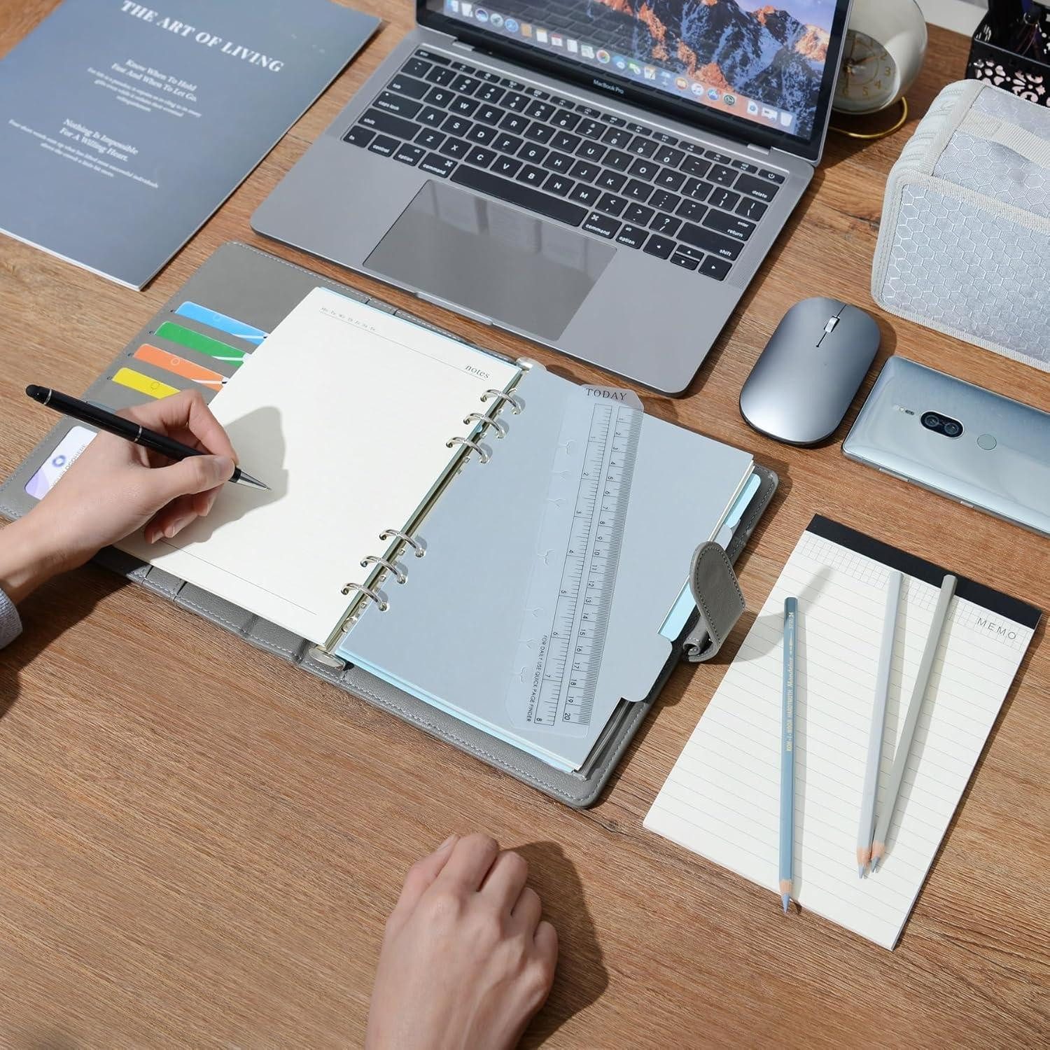 LuxusKollektion Ringbuchmappe Liniertes A5 PU Leder Nachfüllbares Tagebuch günstig online kaufen