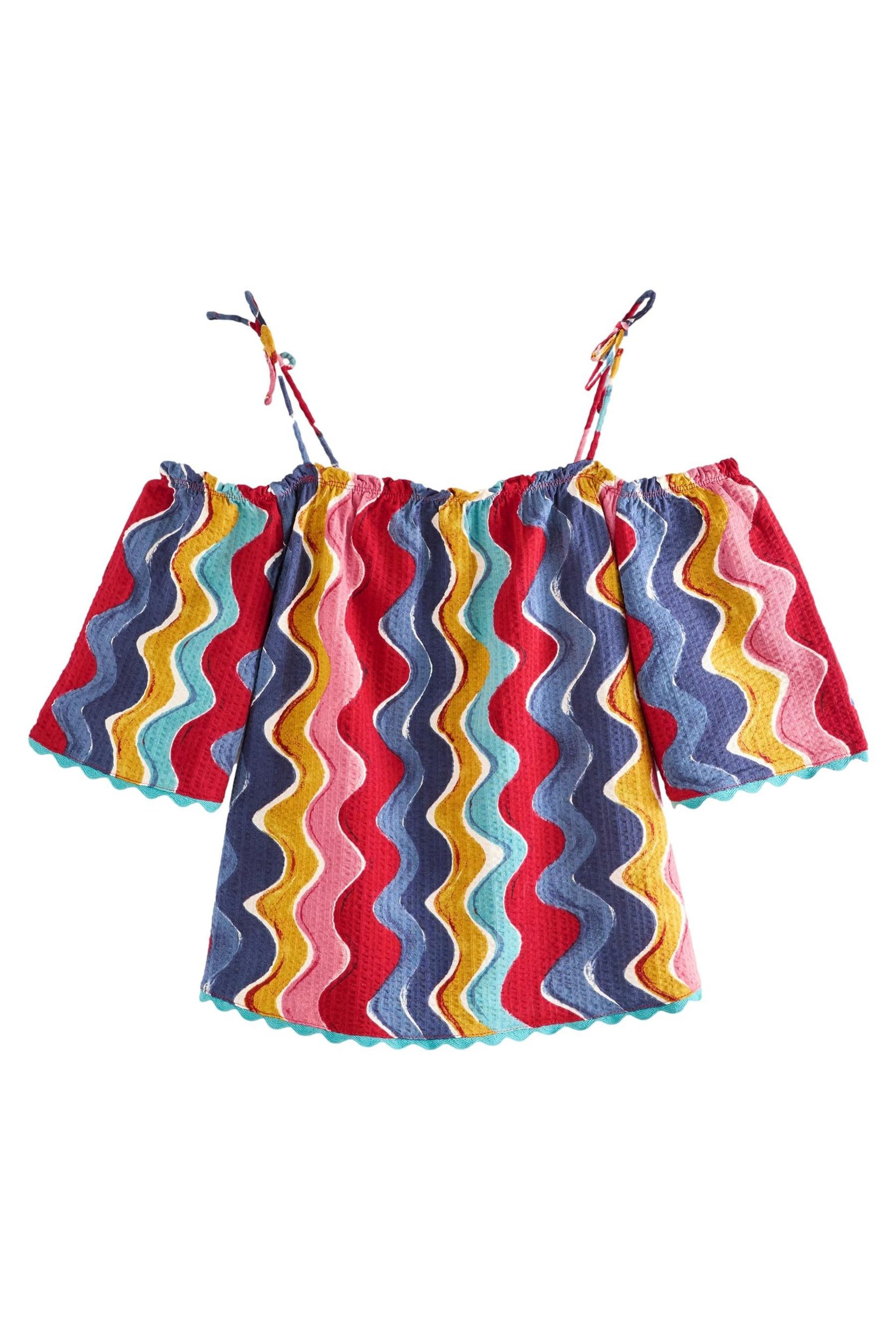 Carmenbluse Bardot-Kurzarmoberteil mit Trägern aus Baumwolle