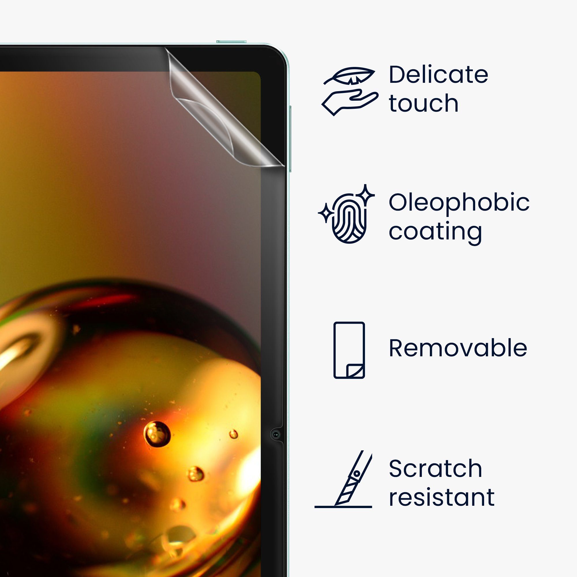 kwmobile Displayschutzfolie 2x Folie für Xiaomi Redmi Pad SE, 2 Stück, Full Screen Tablet Schutzfolie entspiegelt