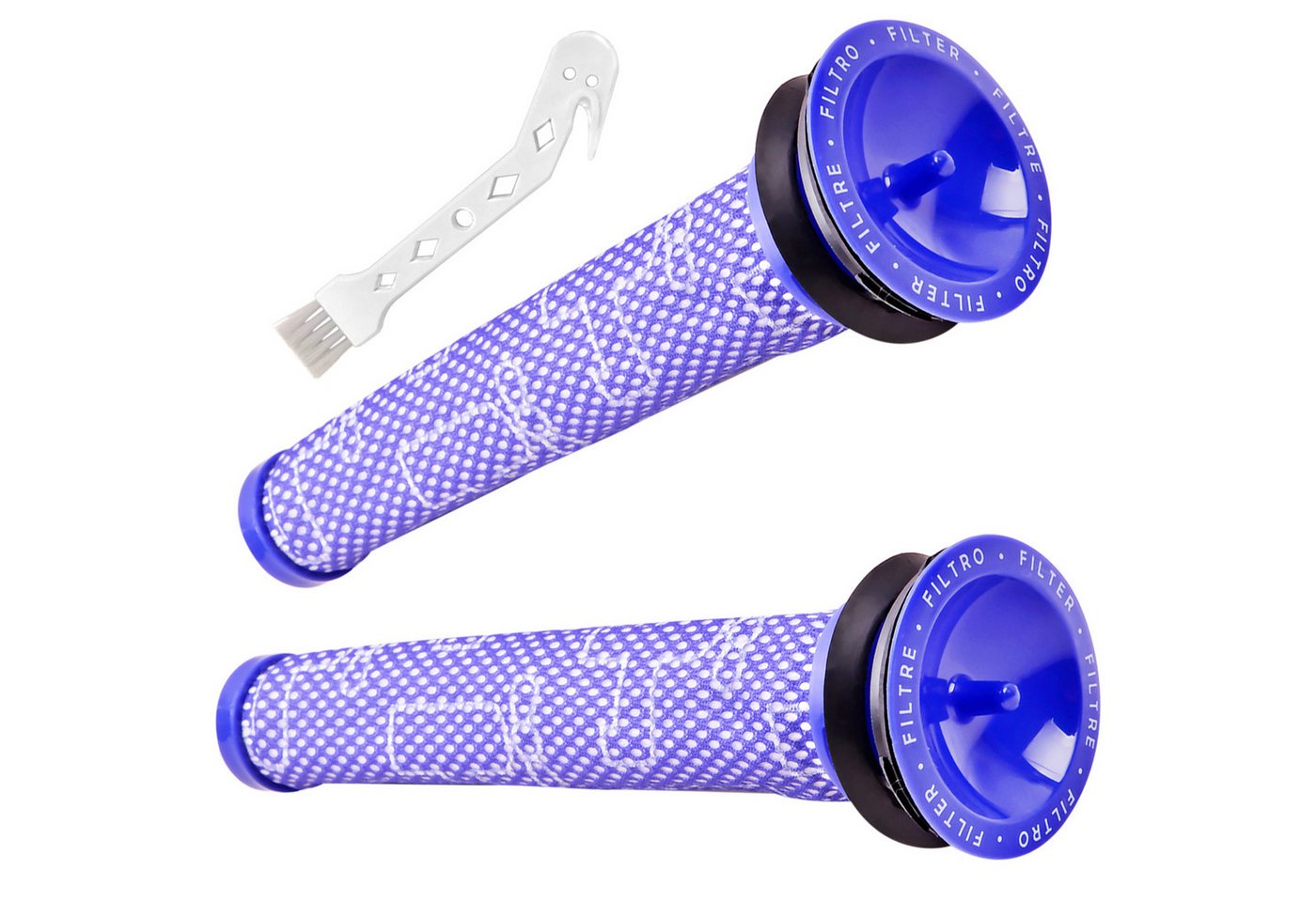 VIOKS Ersatzfilter Vormotor-Filter Ersatz für Dyson 965661-01, Zubehör für Staubsauger, V6 V7 V8 Motorschutzfilterzylinder mit Reinigungsbürste