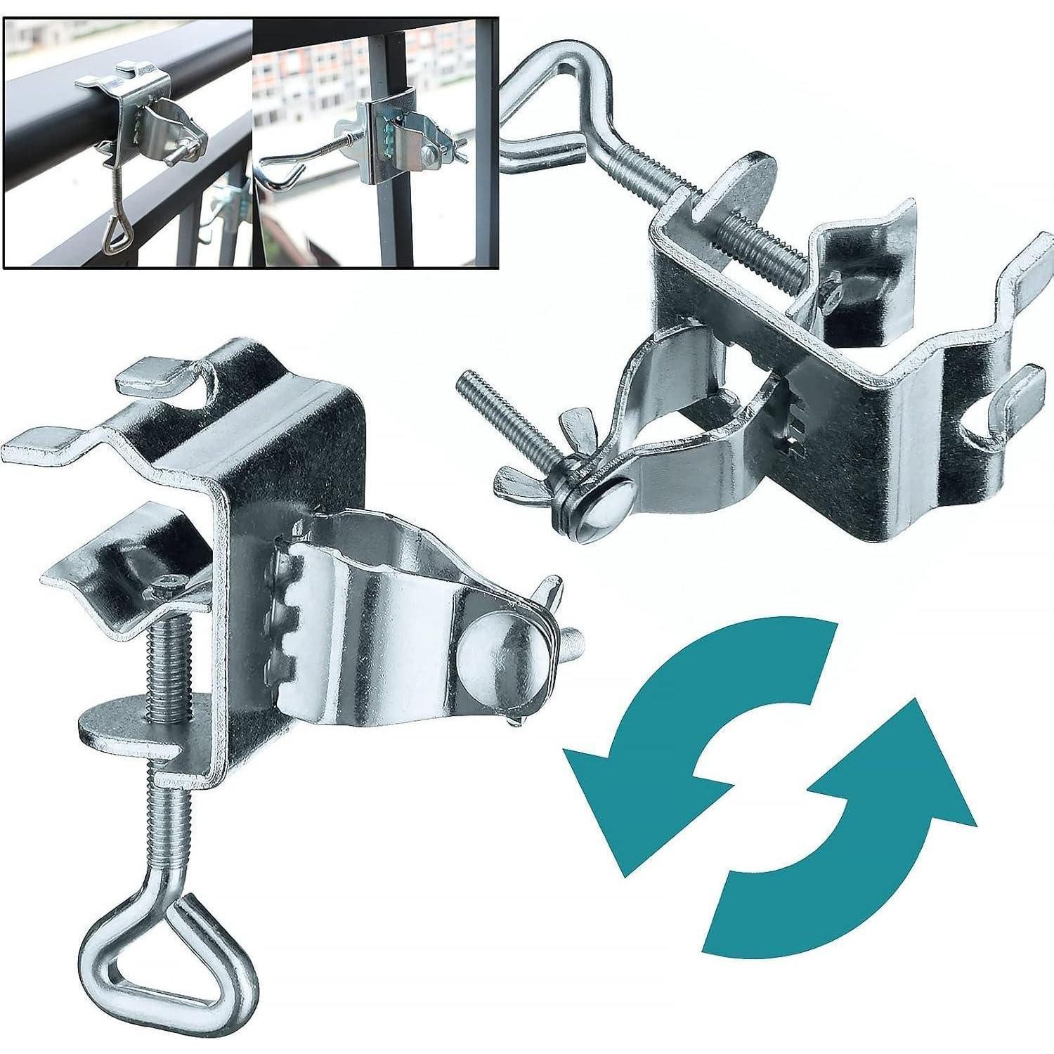 LuxusKollektion Schirmständer Sonnenschirm Clip Schirmhalter Tischklammer Tragbar Universal