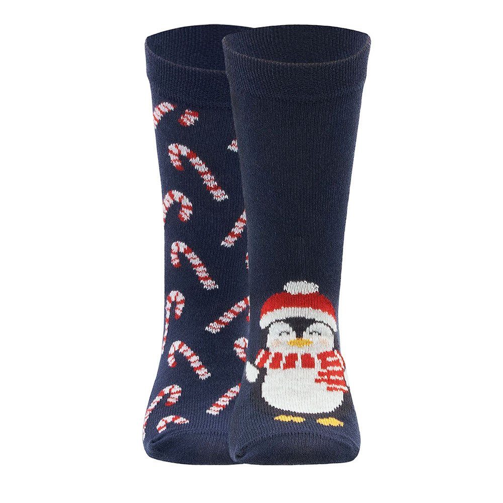 Pinguin/Zuckerstangen Ewers Socken Xmas (2-Paar) Socken