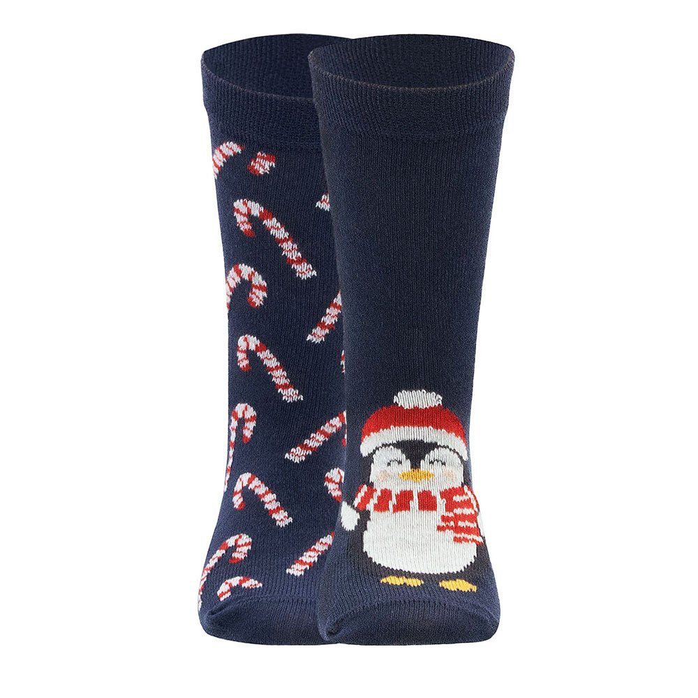 Socken Socken 2er Pack Xmas Pinguin/Zuckerstangen
