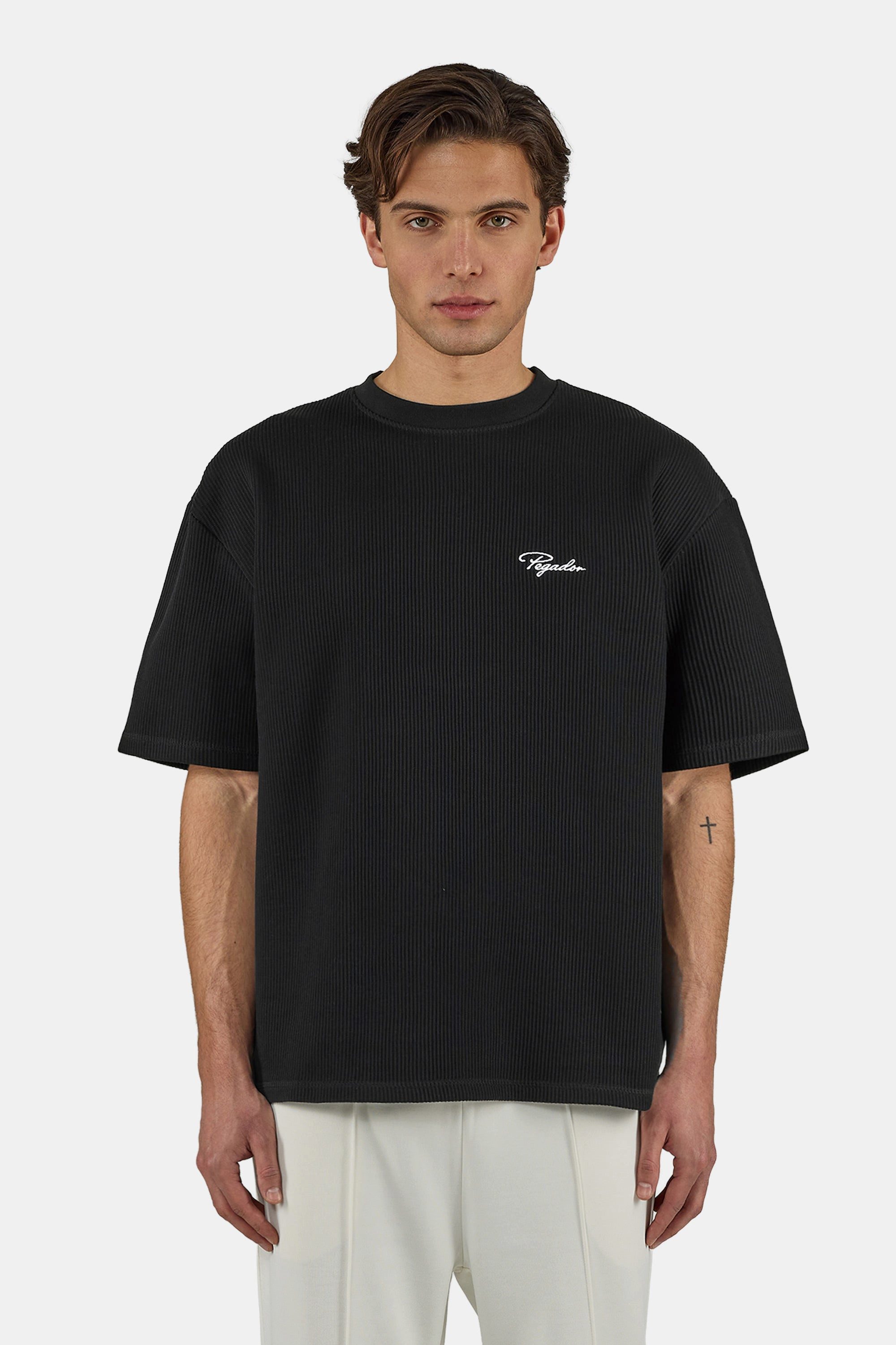 PEGADOR T-Shirt Signar Oversized Rib Tee Baumwolle, oversize