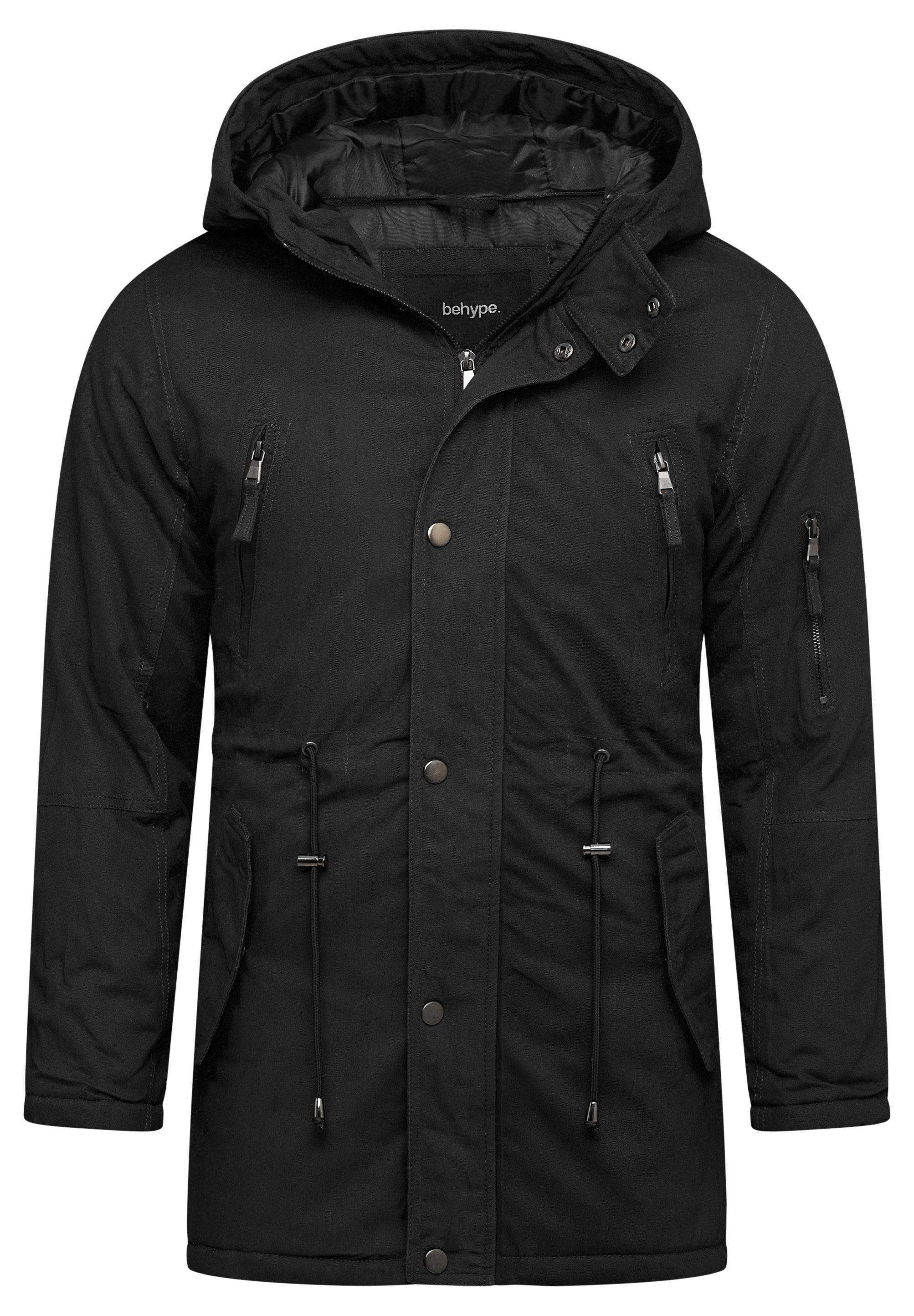 behype Parka BHSTITKA Winterjacke mit Kapuze Winterparka Wintermantel