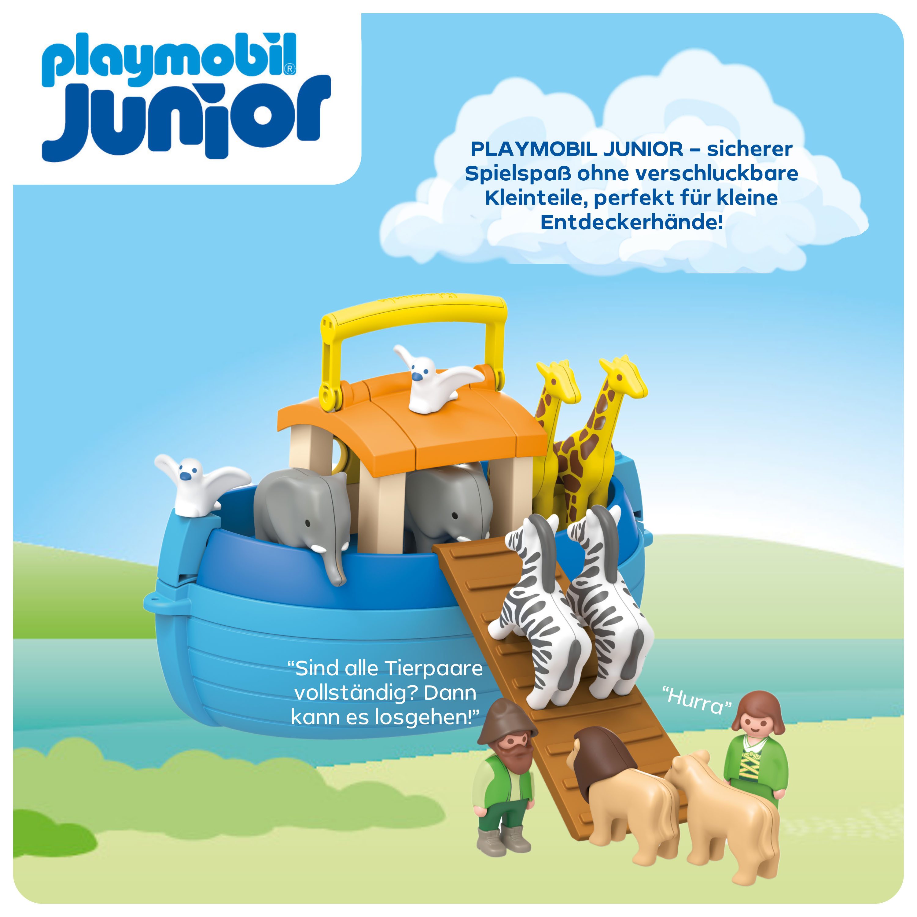 Playmobil® Meine Mitnehm-Arche Noah (71681), JUNIOR Konstruktions-Spielset, (15 St), Made in Europe