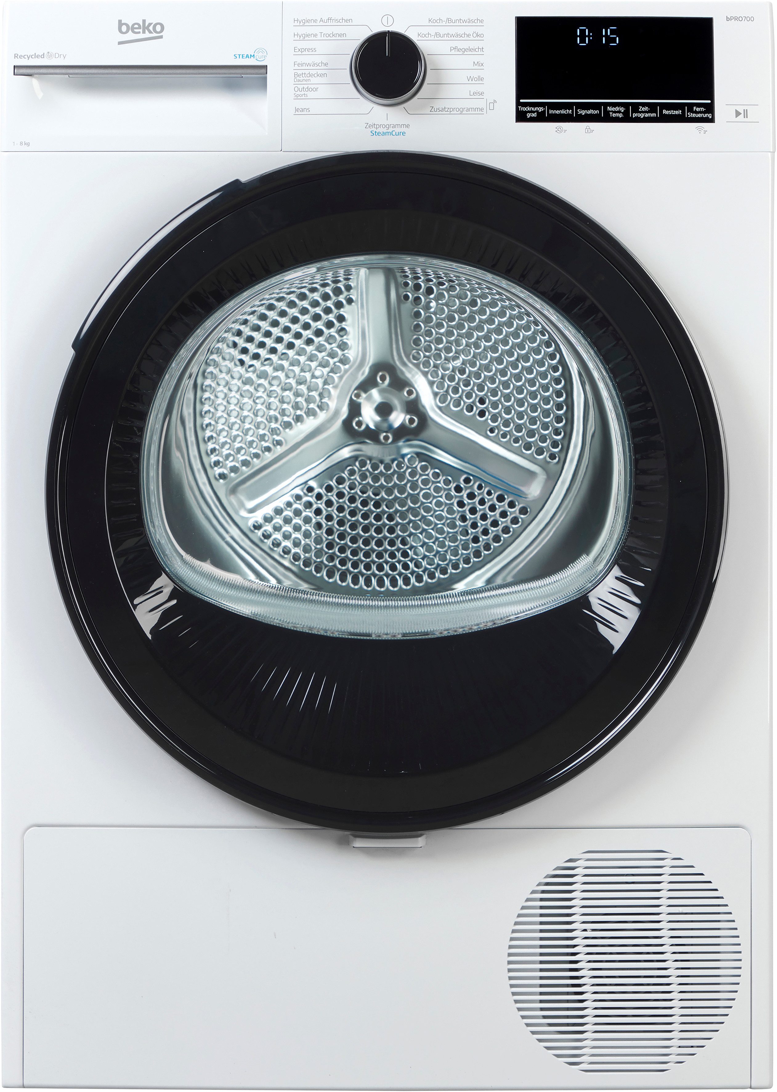 BEKO Wärmepumpentrockner B7T88209, Die AquaWave Trommel bewegt die Wäsche sanft und effektiv