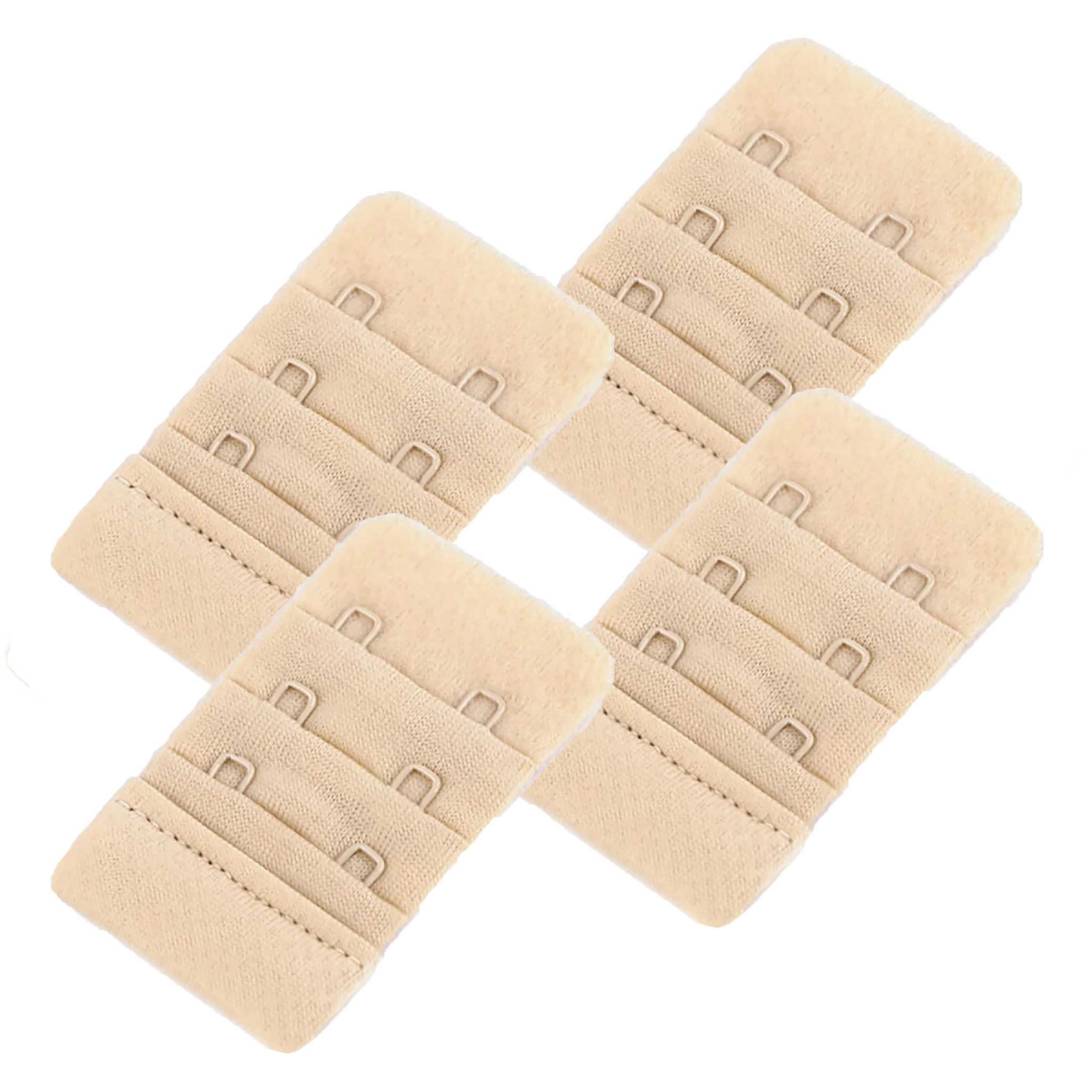 maDDma BH-Verlängerung 4 BH-Verlängerung ohne Gummiband 35 mm 2 Reihen BH Zubehör (Sparpaket), beige