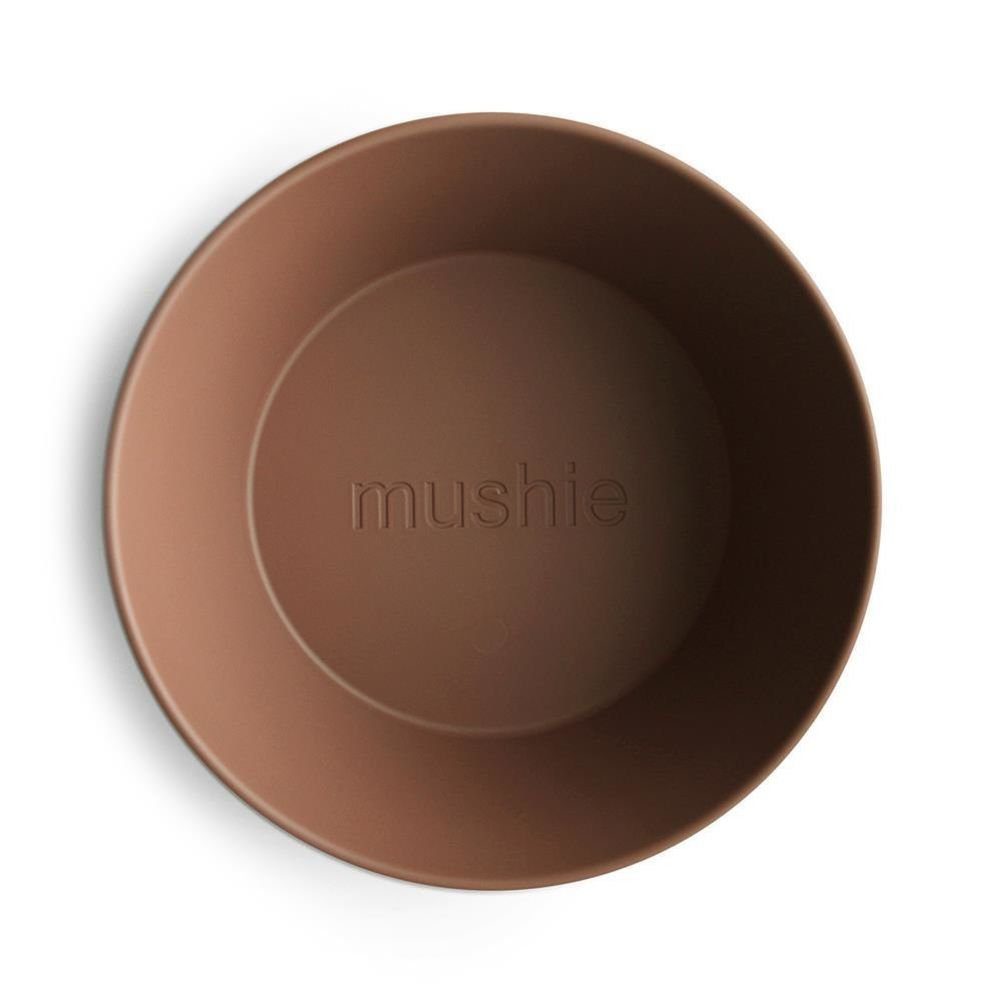 Mushie Schale 2er Set ml Polypropylen-Kunststoff, 400 BPA-freier Braun, Caramel Müslischüssel Rund