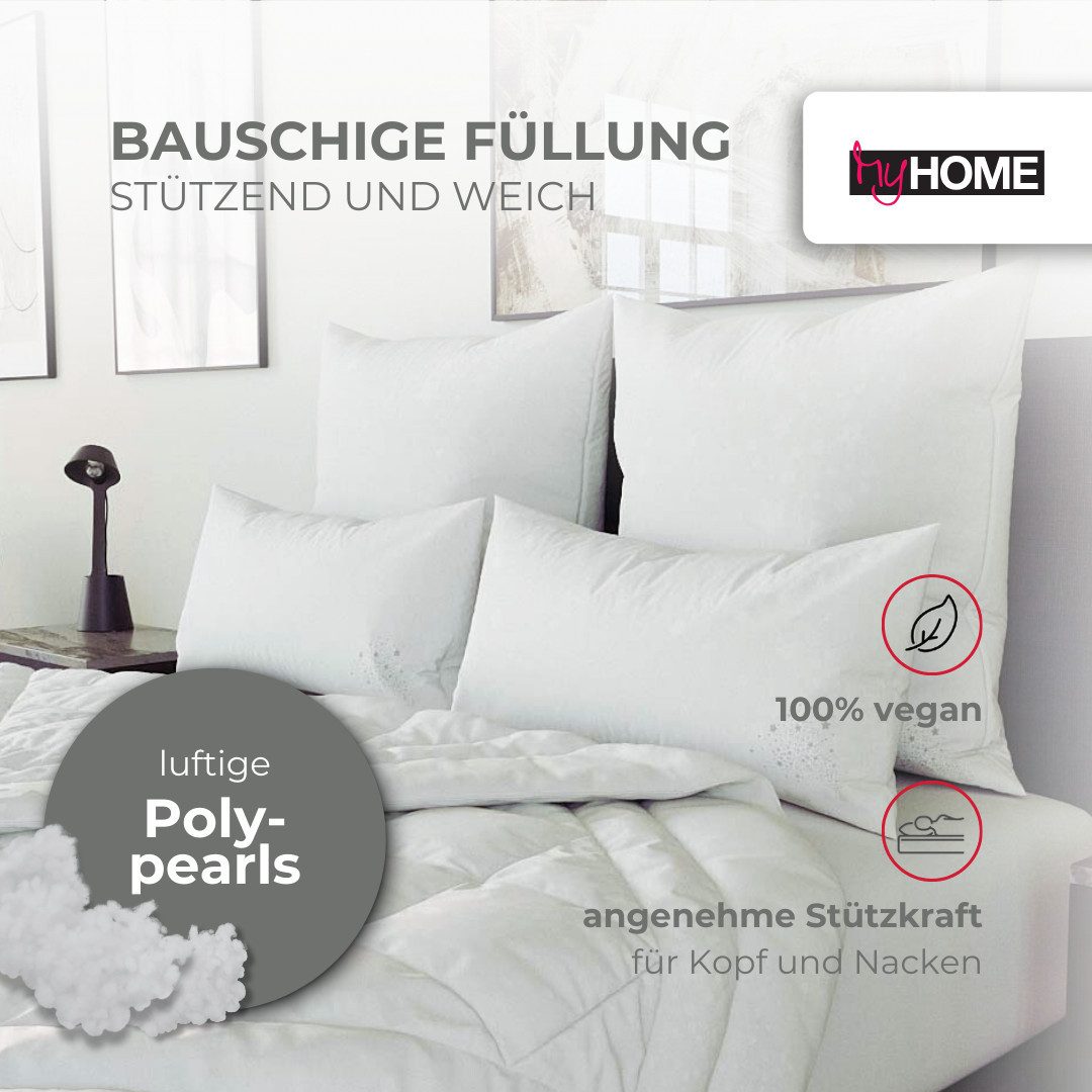 my home Microfaserkissen Baca, Kopfkissen 40x80 günstig online kaufen