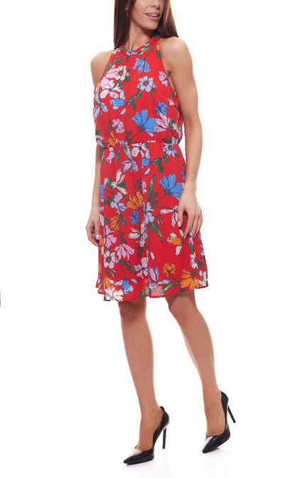 JACQUELINE de YONG Sommerkleid »JACQUELINE de YONG Kleid filigranes Damen Sommer-Kleid mit Schlitz Party-Kleid Rot«