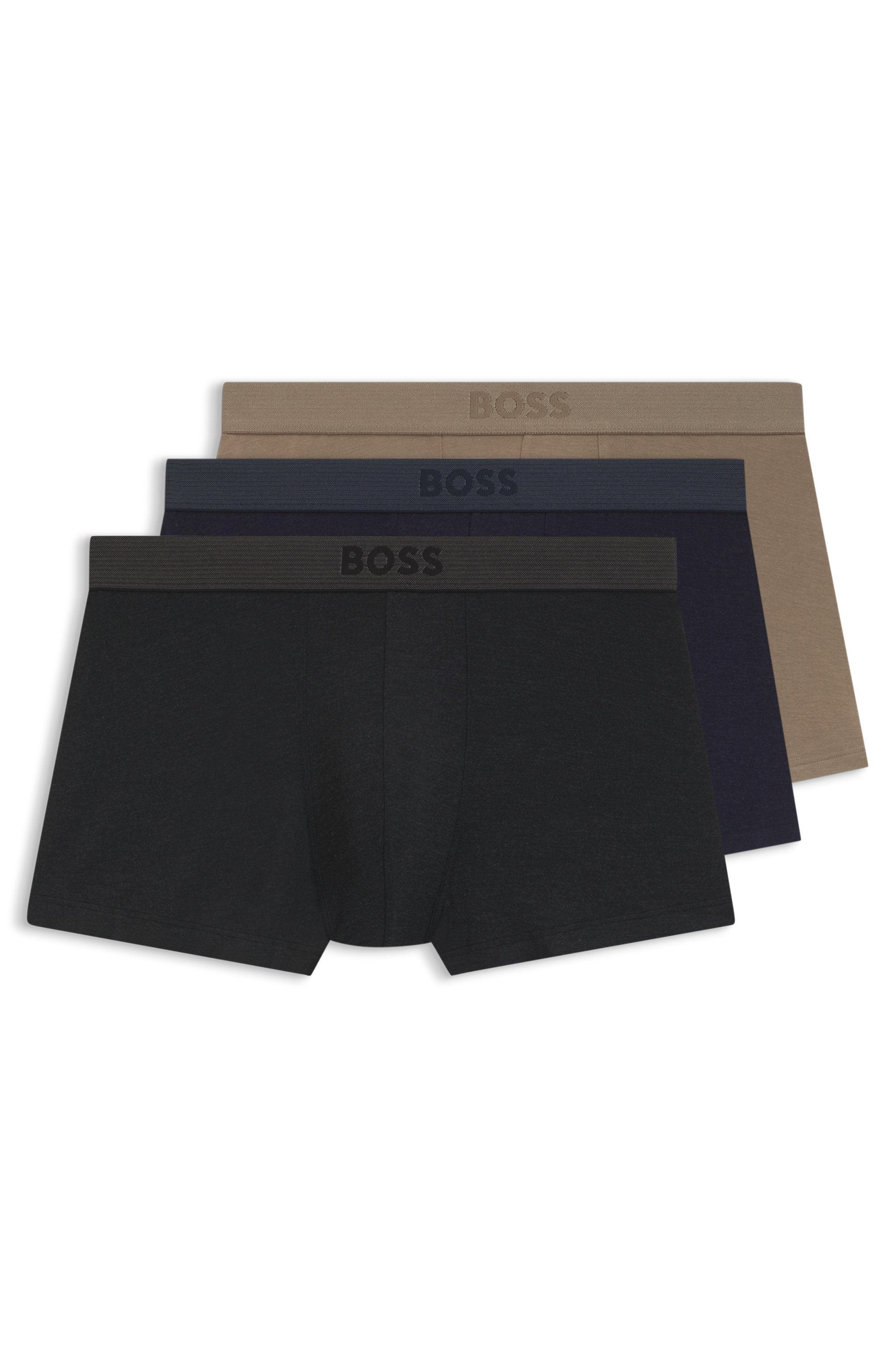 BOSS Trunk Trunk 3P Heather (3-St) aus Stretch-Gewebe, mit Melange-Effekt
