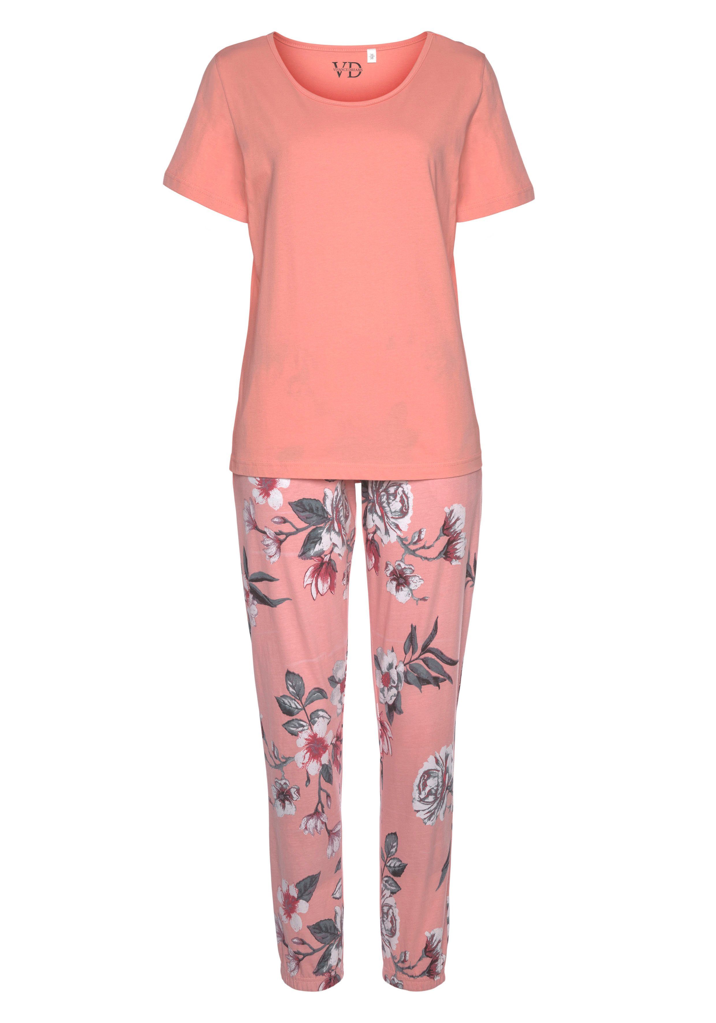 Vivance Dreams Pyjama (2 tlg) mit Blumendruck
