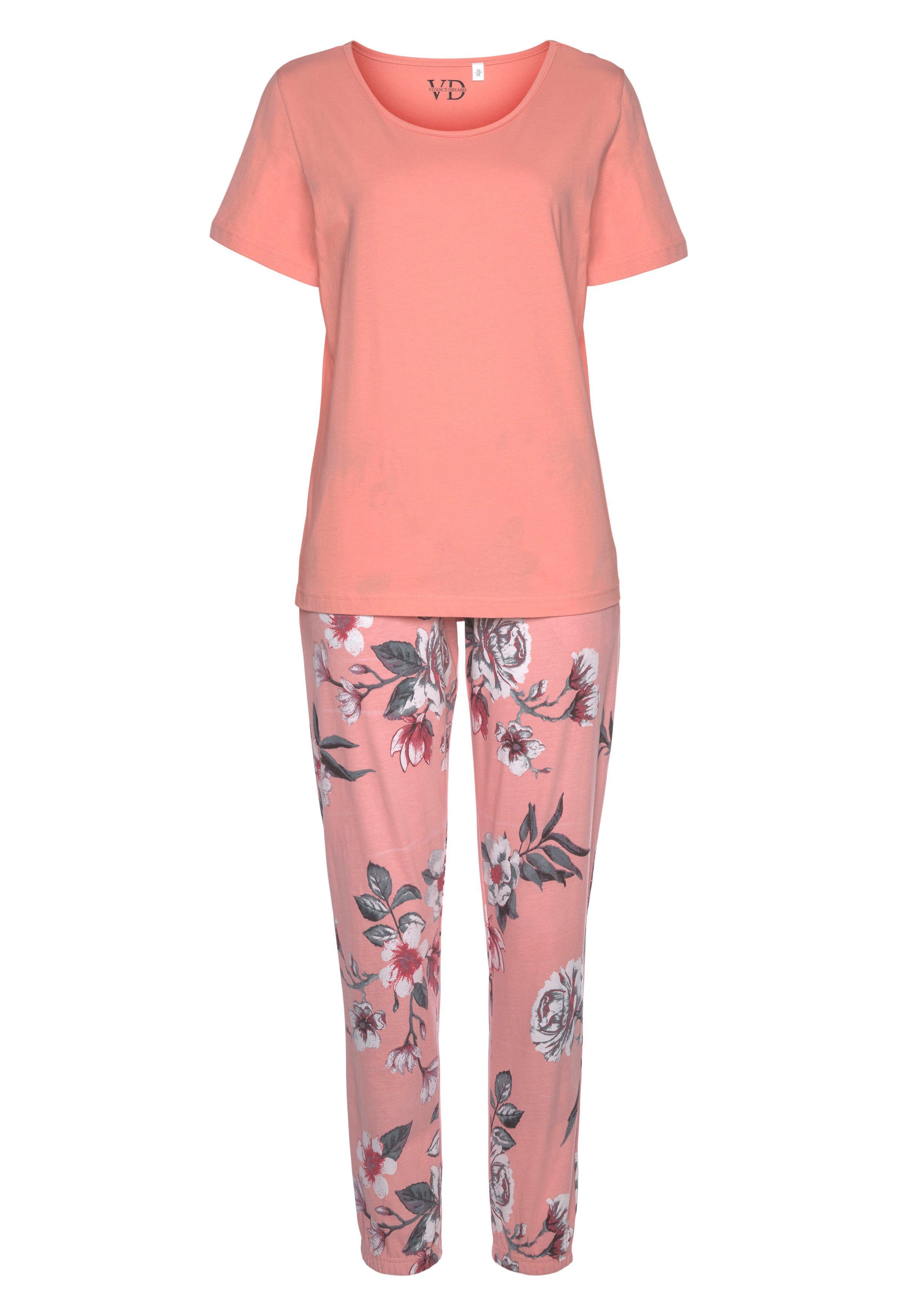 Vivance Dreams Pyjama Hortensienmuster tlg., Stück) mit 1 (2