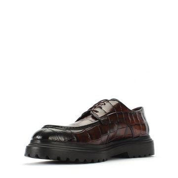 Celal Gültekin 675-049 Brown Croco Classic Shoes Schnürschuh