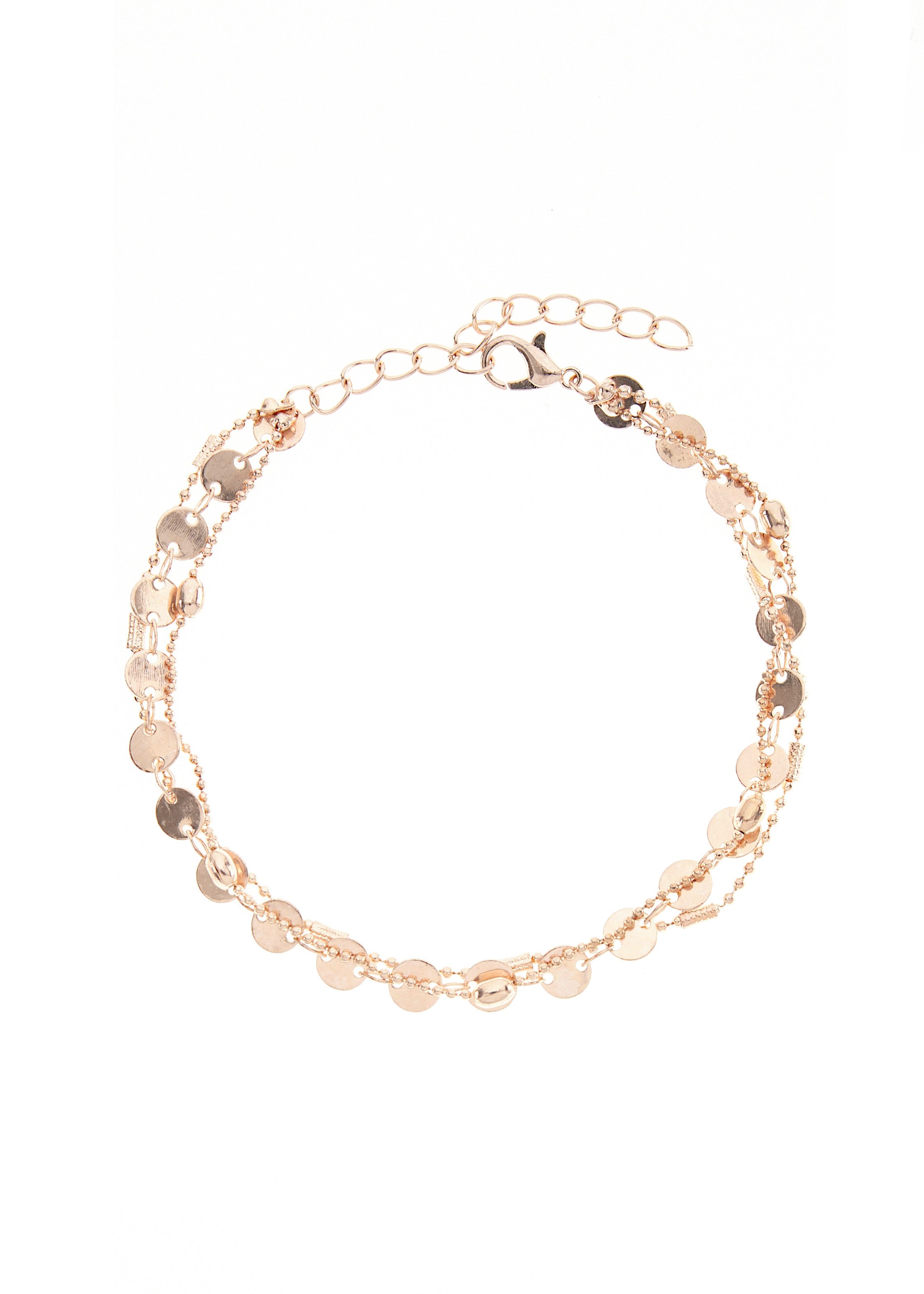 LASCANA Fußkette, mit kleinen Plättchen, Fußkettchen-Armband, günstig online kaufen