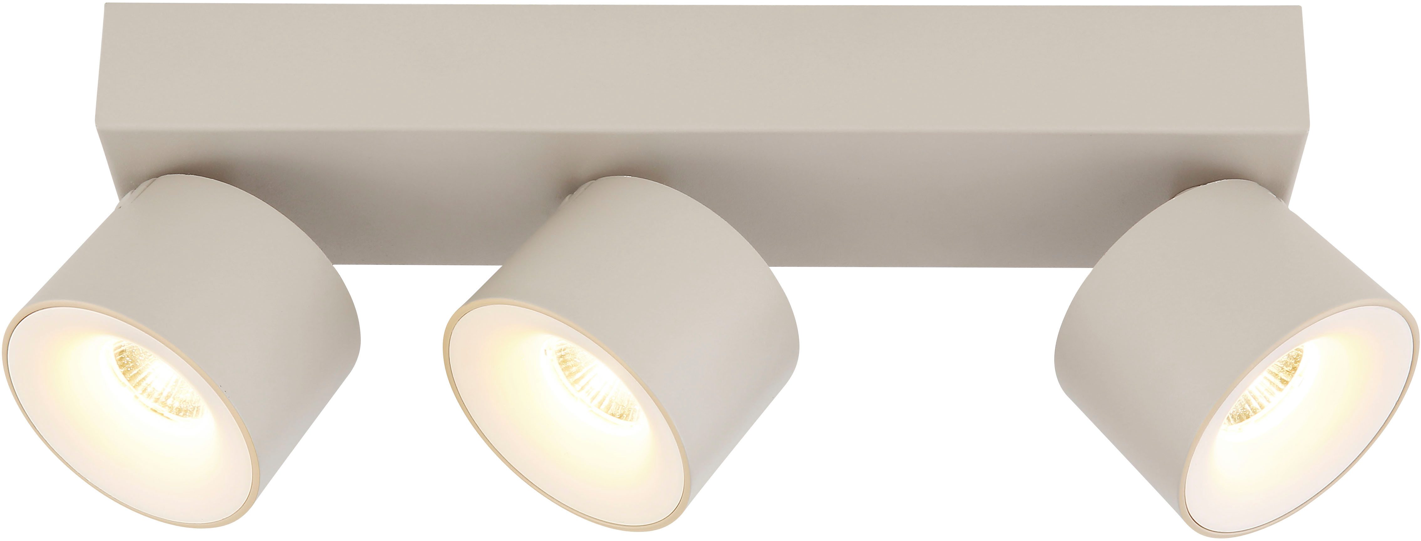 GLOBO LIGHTING LED Deckenspot RAE, LED fest integriert, Warmweiß, LED Strahler Sand, Aluminium/Opal, dreh-/schwenkbar, LED 6W