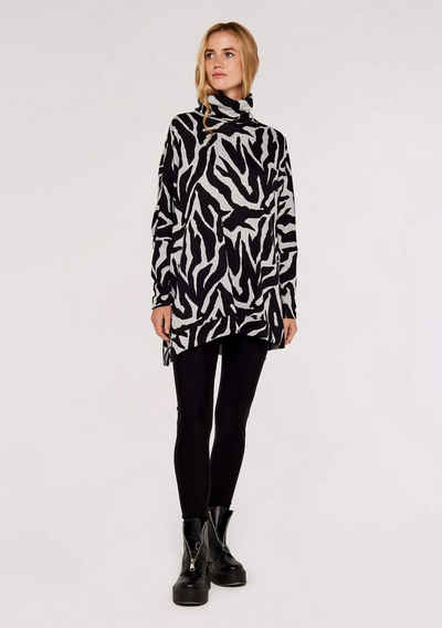Apricot Strickpullover »Zebra Cowl Neck Oversized Tunic« (1-tlg) mit Zebramuster
