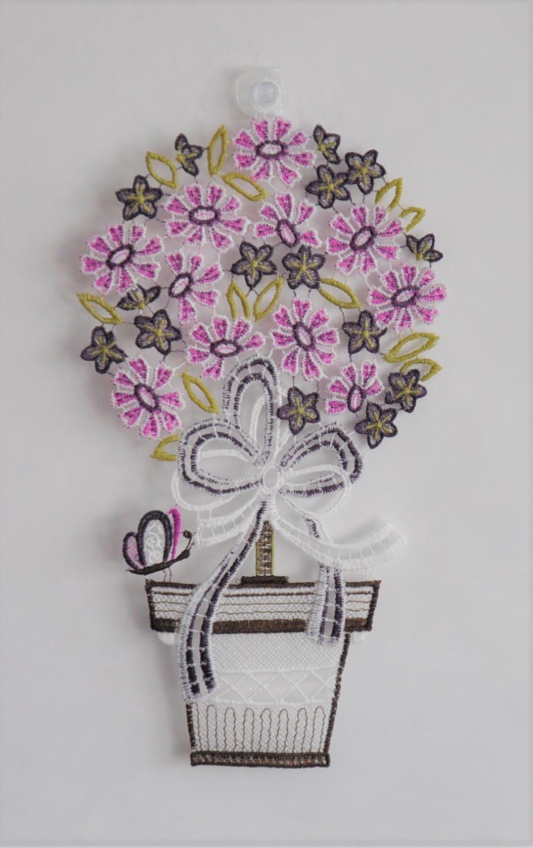 Stickereien Plauen Fensterbild Blütenstamm