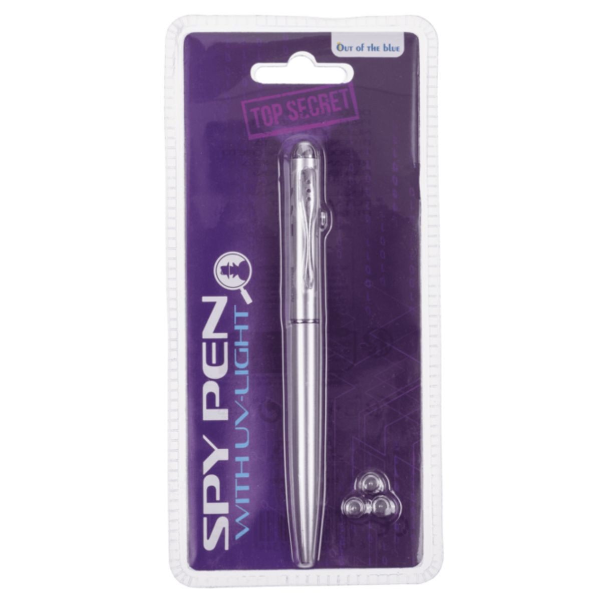 Out of the Blue Kugelschreiber Geheimstift mit unsichtbarer Tinte & UV Licht Geheimschrift 1Stk., (1-tlg), mit Clip