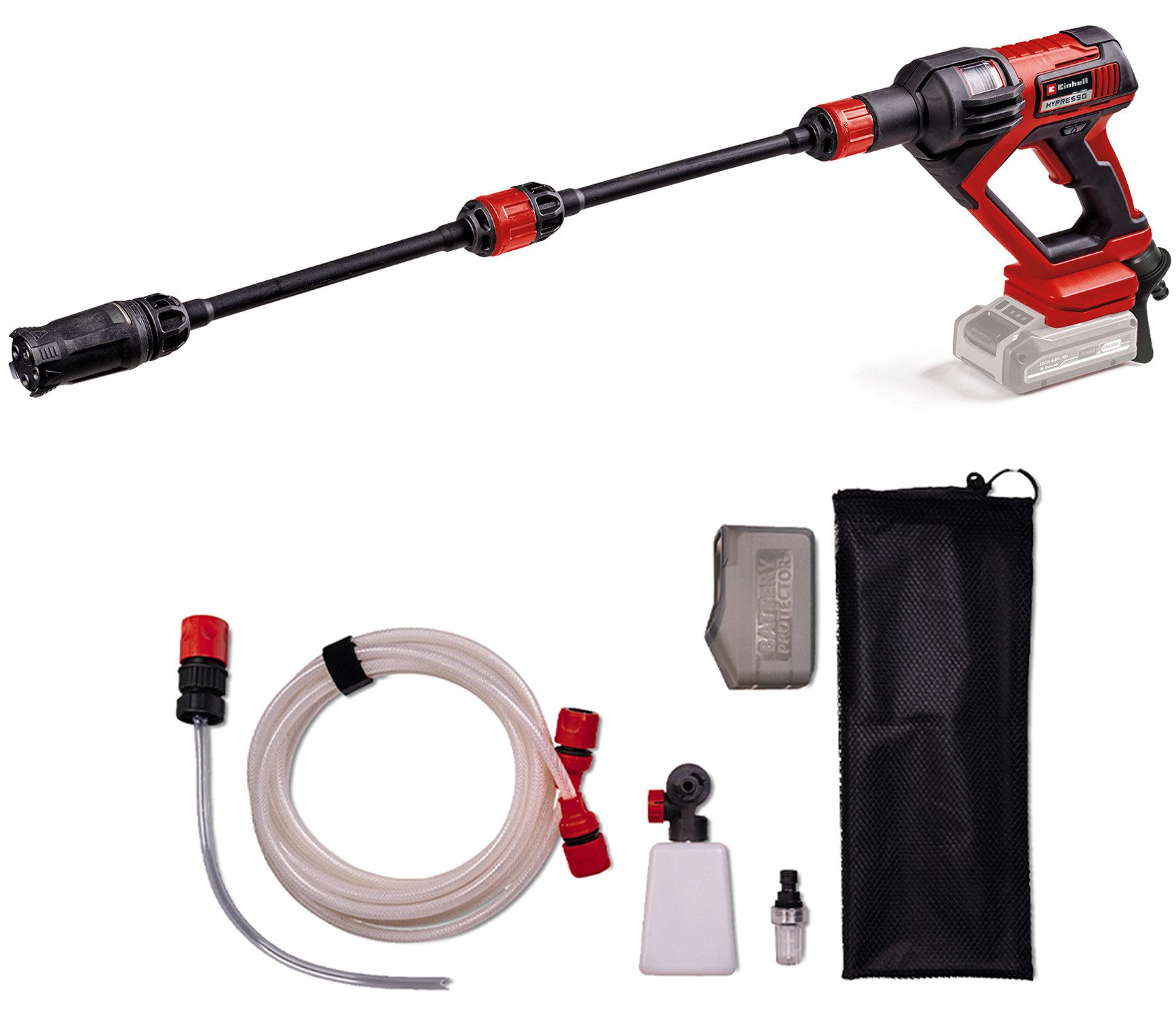 Einhell Akku-Druckreiniger HYPRESSO 18/24-1, Druck max: 24 bar, Fördermenge max: 240 l/h, Druckreinigerpistole ohne Akku und Ladegerät
