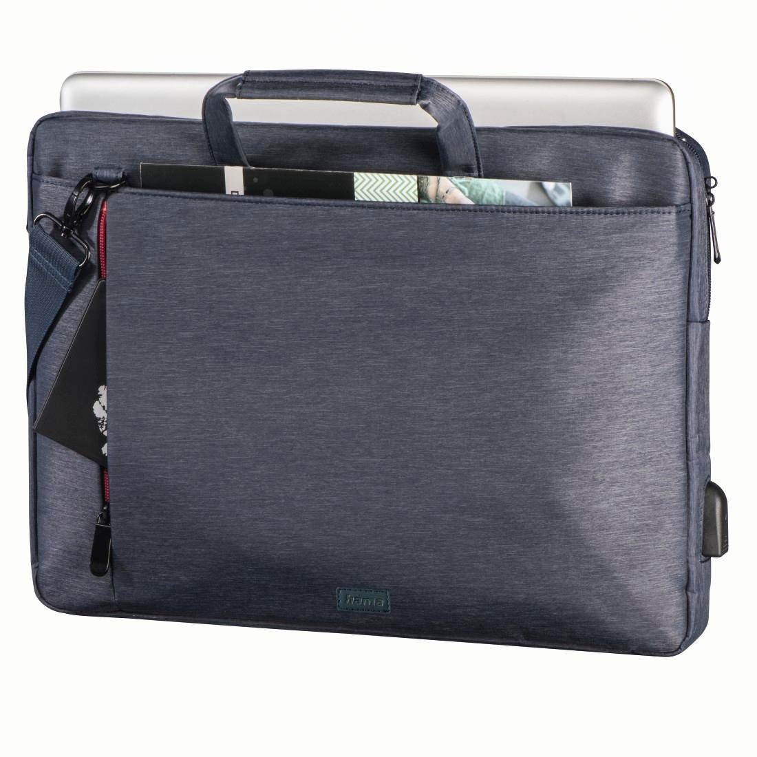 Hama Laptoptasche Laptop-Tasche "Manchester", 44 cm Blau (17,3), bis