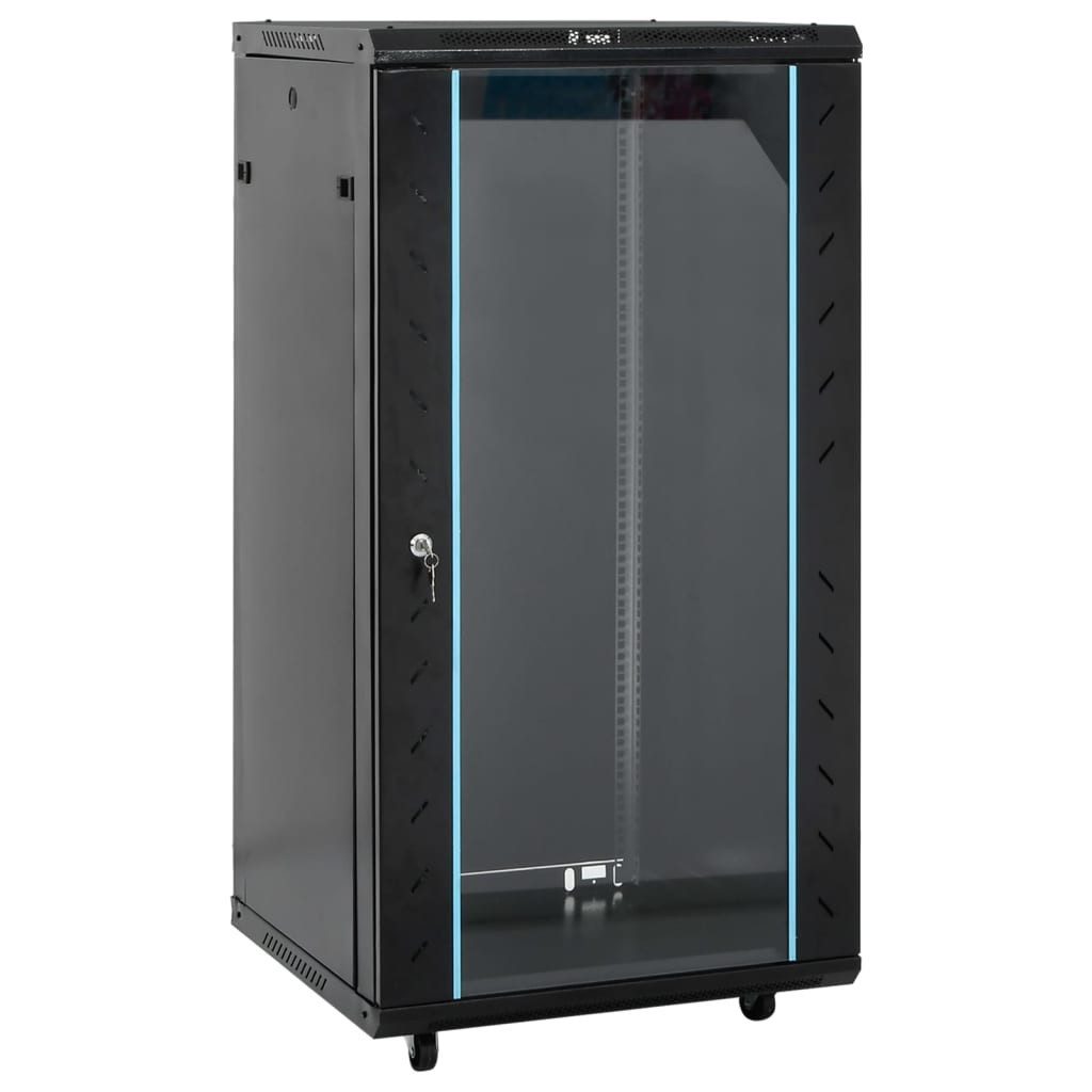 vidaXL 22HE Netzwerkschrank mit Schwenkfüßen 19" IP20 60x60x120 cm Netzwerk-Adapter