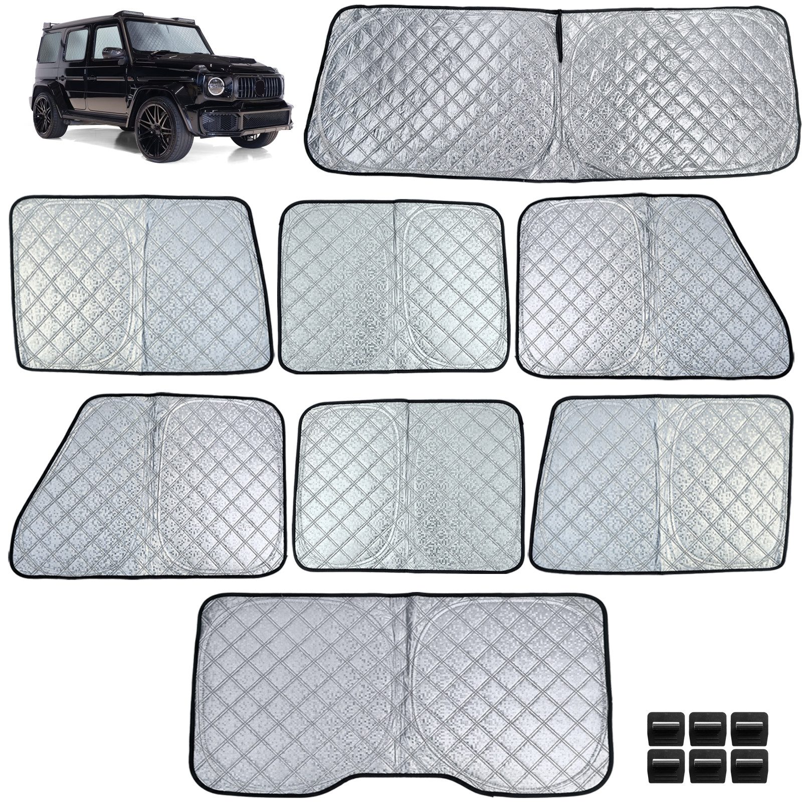 Tenzo-R Autosonnenschutz Verdunklung 8-teilig für Mercedes G Klasse W463 2018-2024