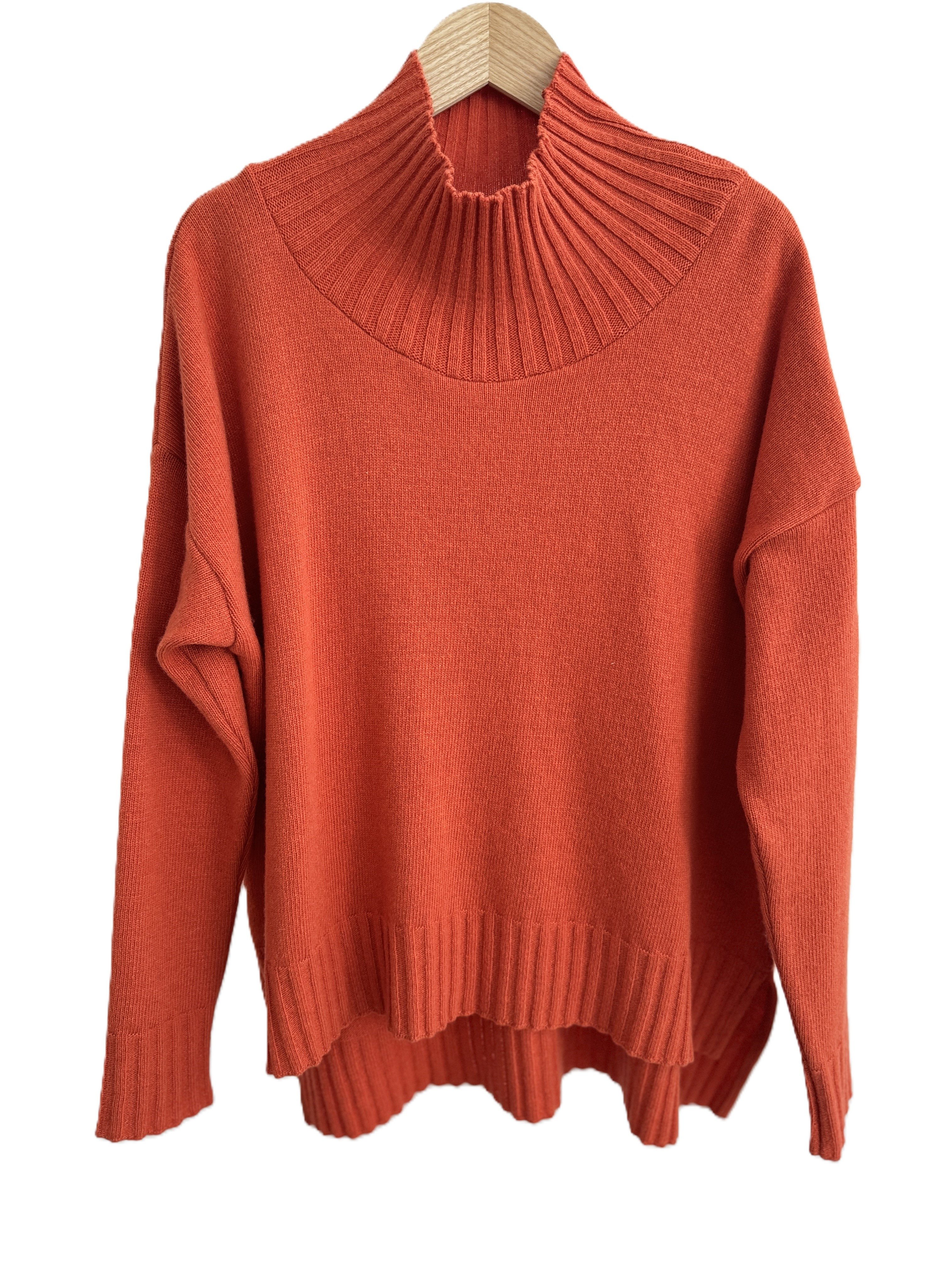 Zuckerwatte Stehkragenpullover bequem geschnitten, Merinowolle mit günstig online kaufen