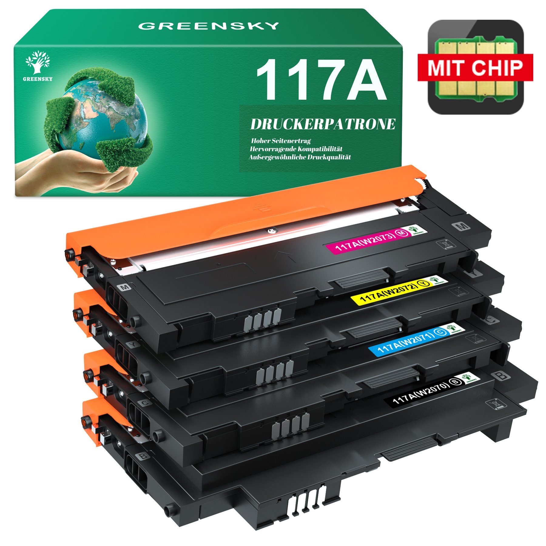 Toner für HP W2070A - W2073A Color Laser 150 a nw 179 fwg fnw 178 nwg nw  117A