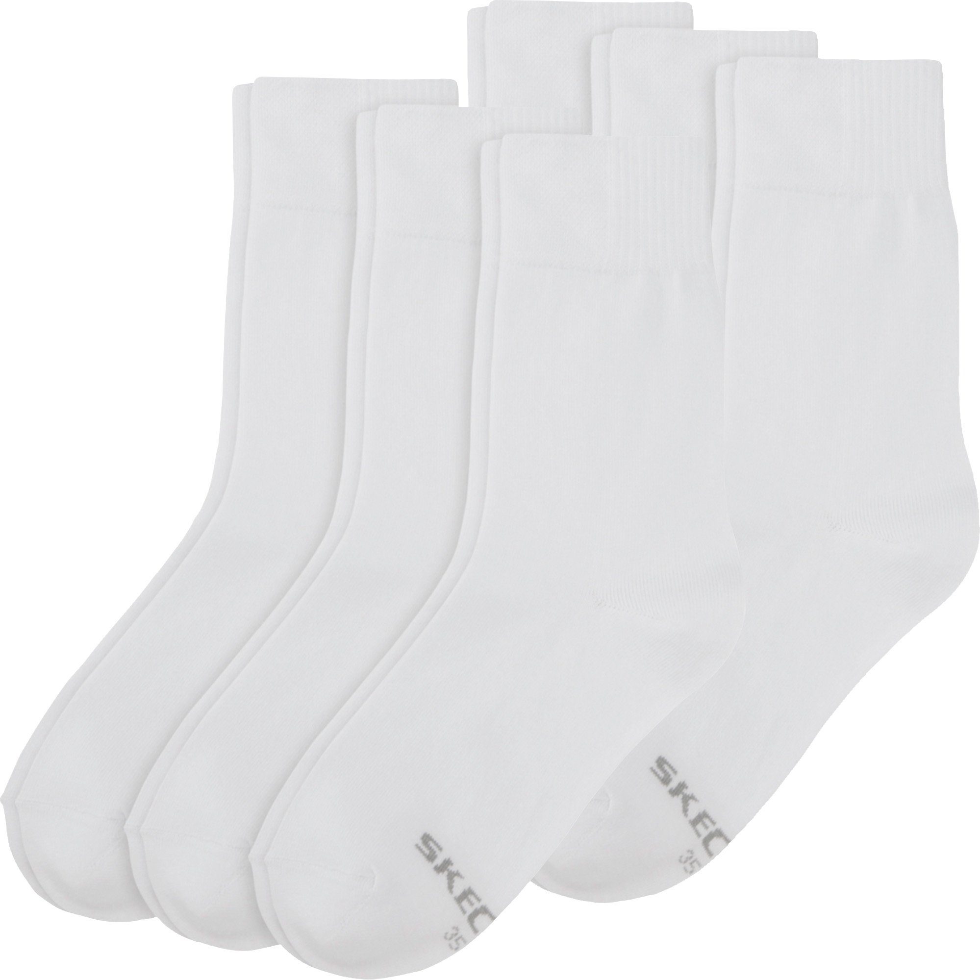 Damen-Socken Skechers 6 Socken Uni weiß Paar