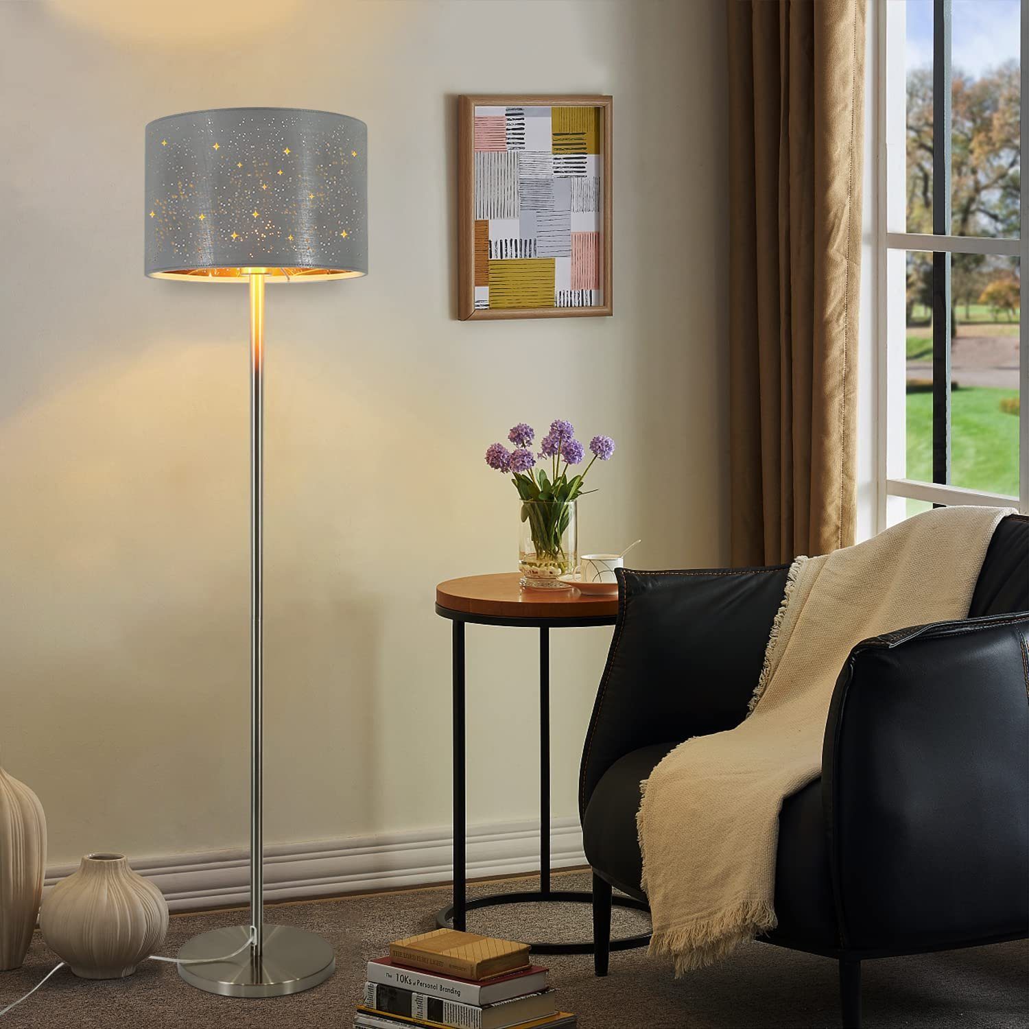 ZMH Stehlampe Modern Stehleuchte aus Stoff günstig online kaufen