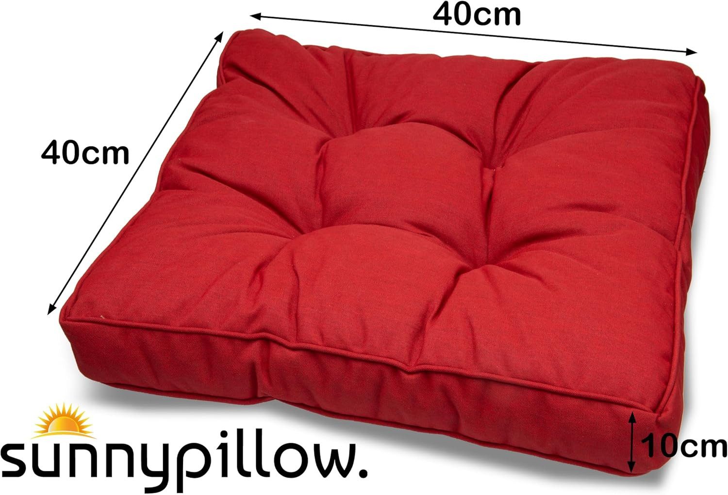 sunnypillow Stuhlkissen Gartenkissen für Gartenmöbel Rattanmöbel, Outdoor / Indoor