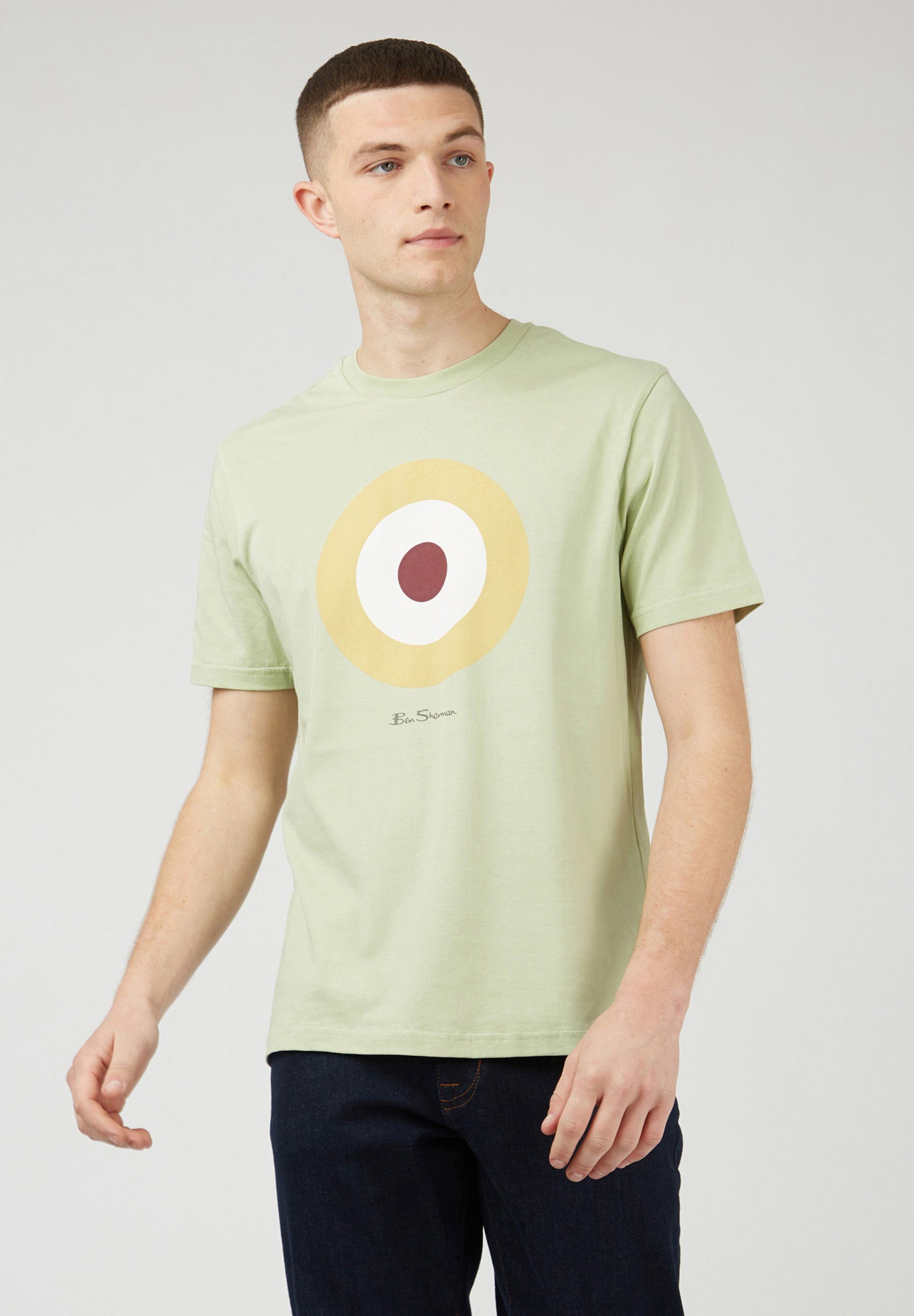 Versandhandelsseite Ben Sherman T-Shirt Signature T-Shirt pistachio bedrucktes Target Tee Grafisch