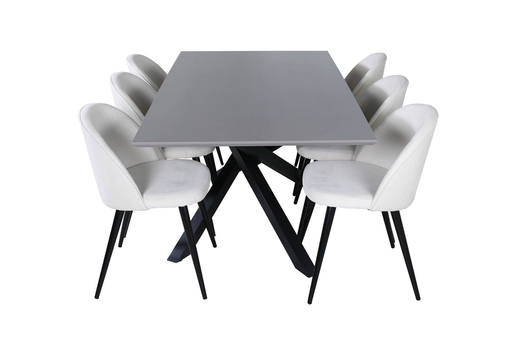 ebuy24 Essgruppe PiazzaGRBL Essgruppe Esstisch grau günstig online kaufen