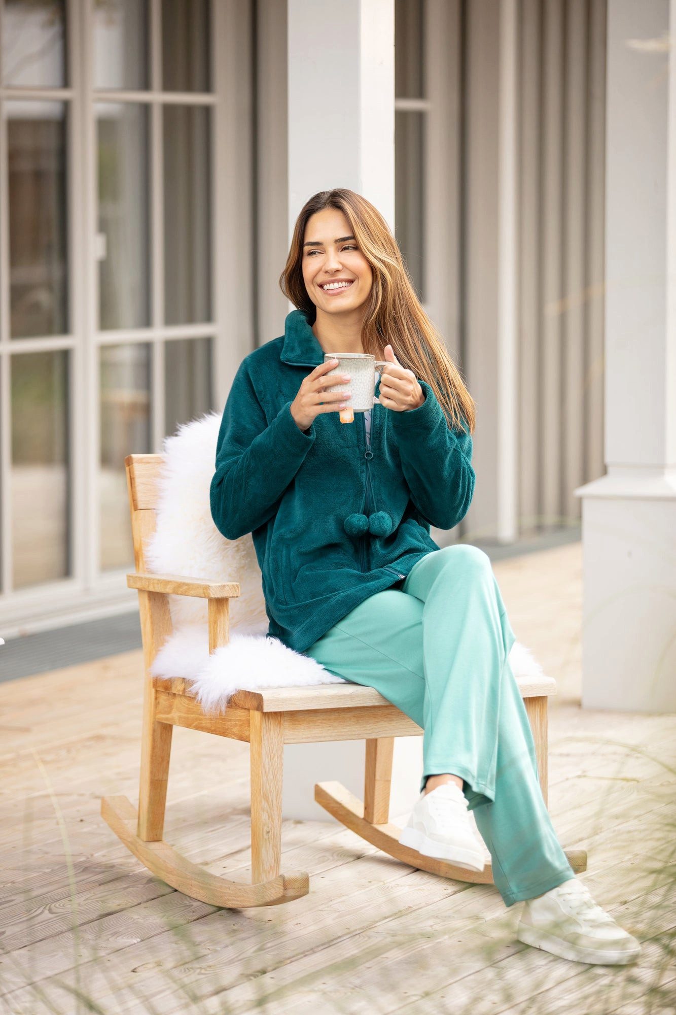 Hajo Fellimitatjacke Damen Homewear Jacke Nicki Fleece günstig online kaufen